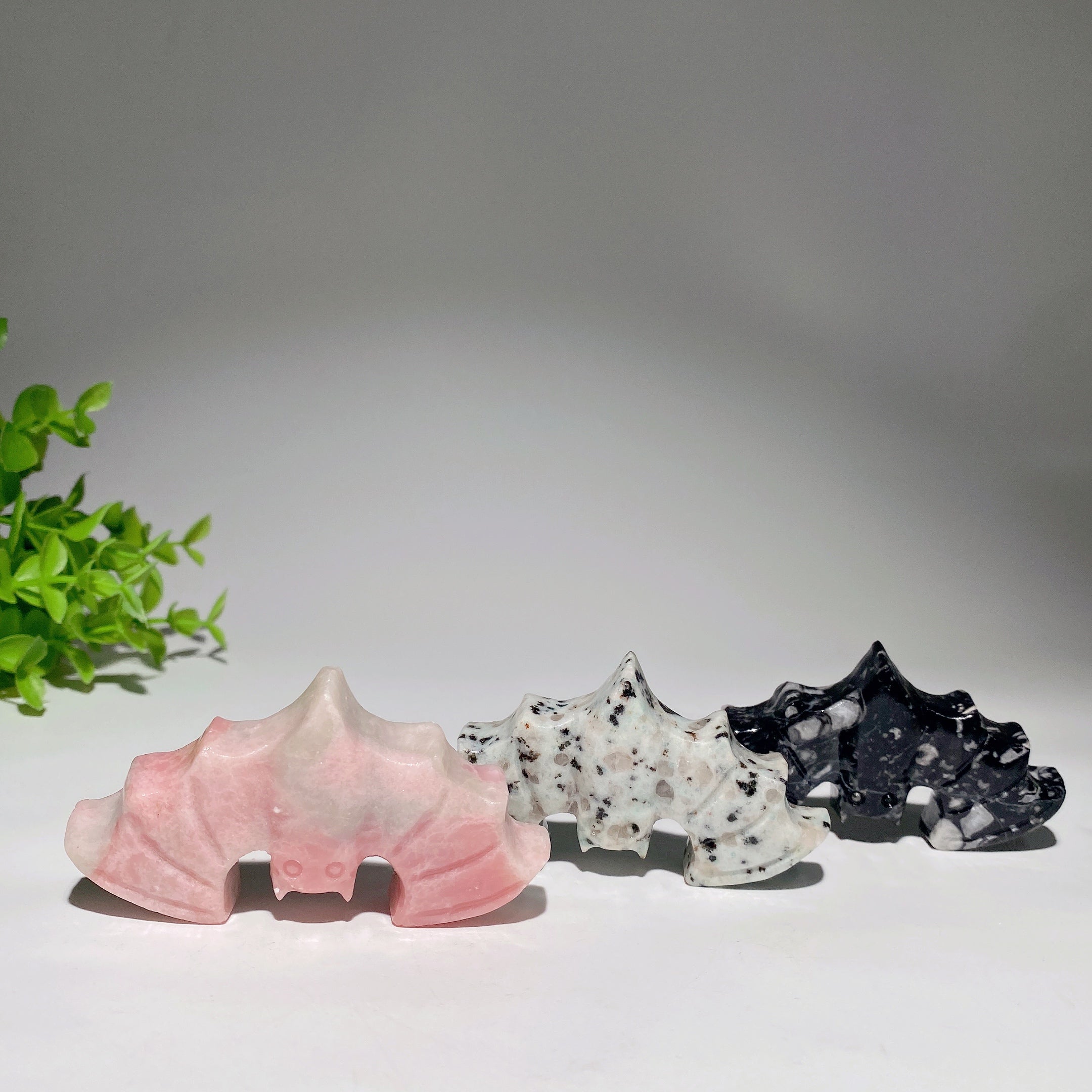3.1 Inch Mixed Crystal Bat Carvings for Healing & Energy