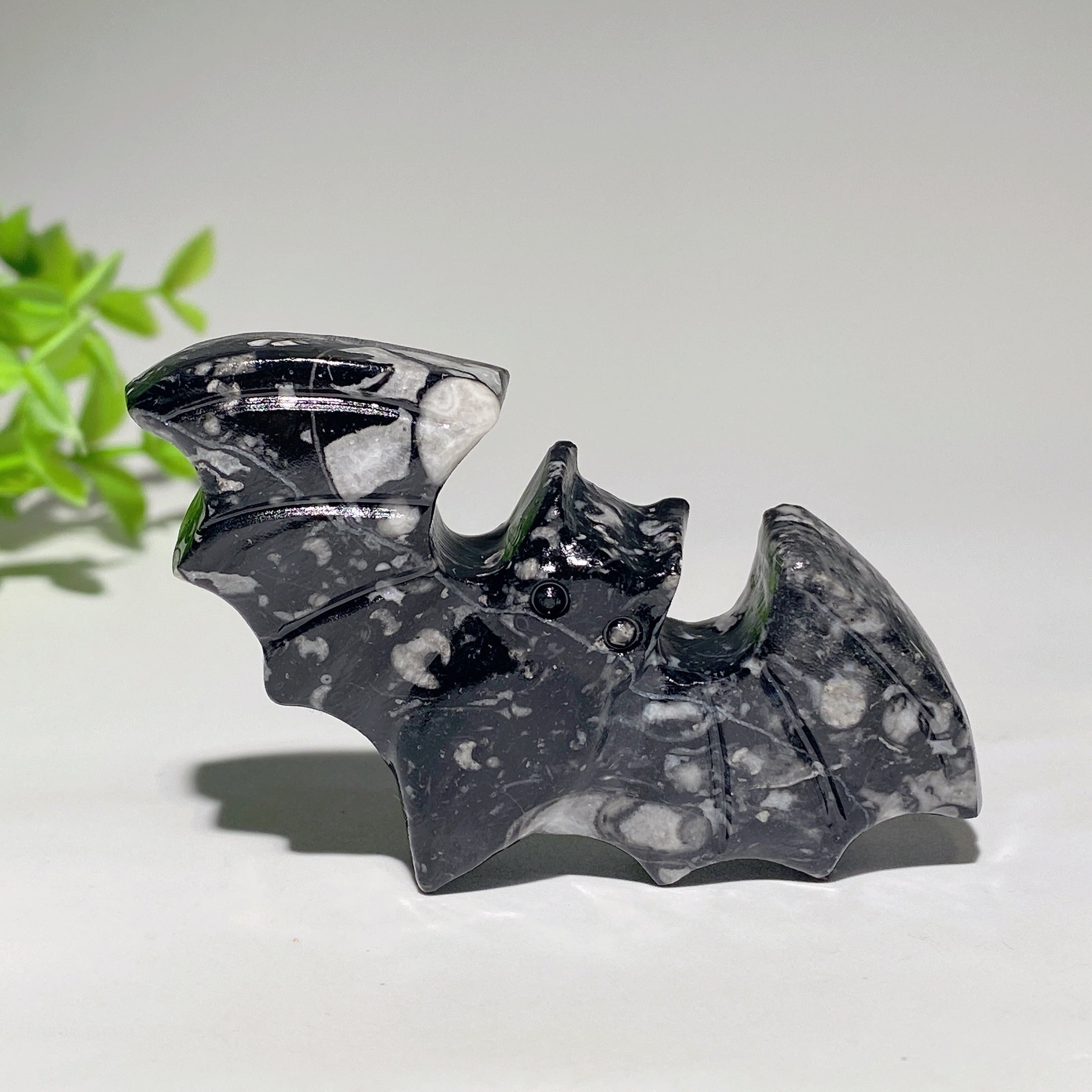 3.1 Inch Mixed Crystal Bat Carvings for Healing & Energy