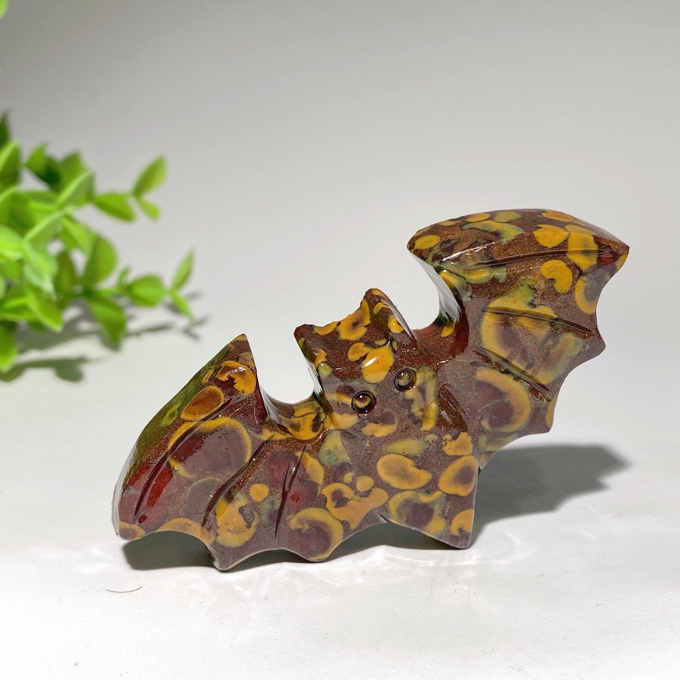 3.1 Inch Mixed Crystal Bat Carvings for Healing & Energy