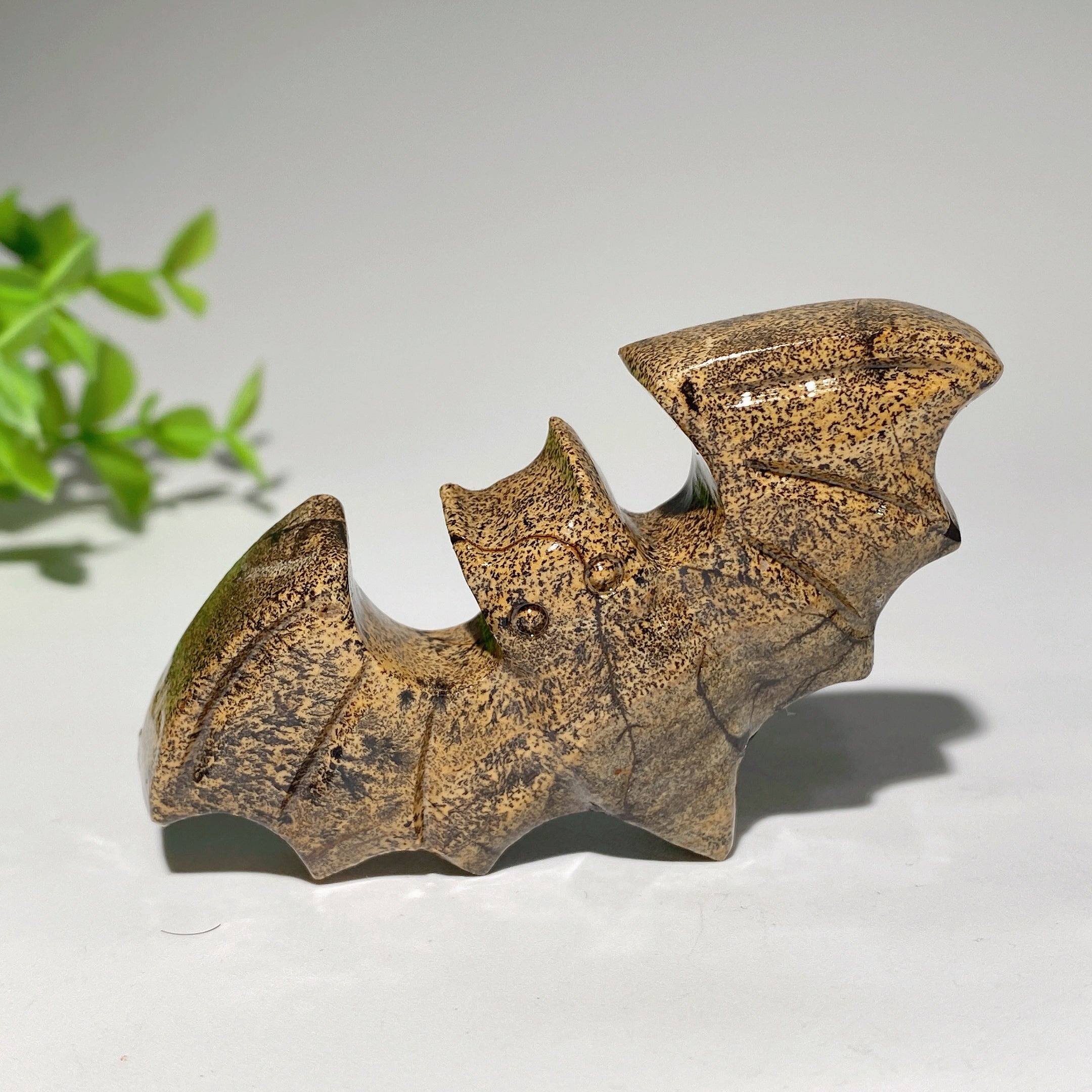3.1 Inch Mixed Crystal Bat Carvings for Healing & Energy