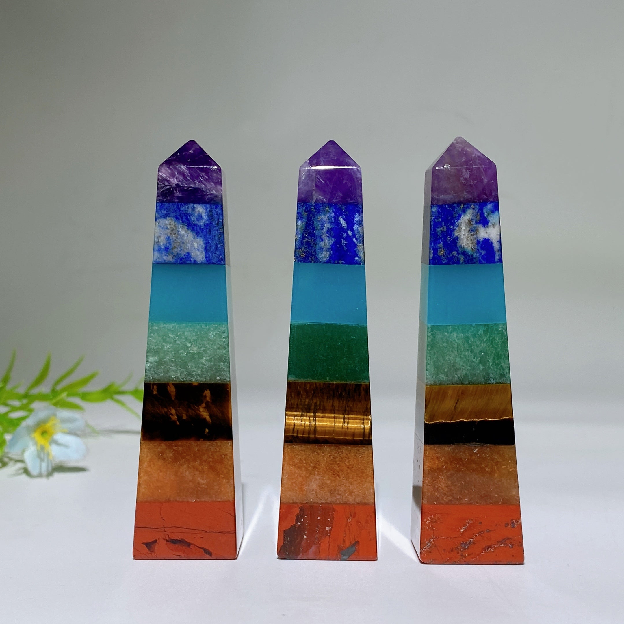 3.1 inch Natural Chakra Crystal Point for Healing Energy