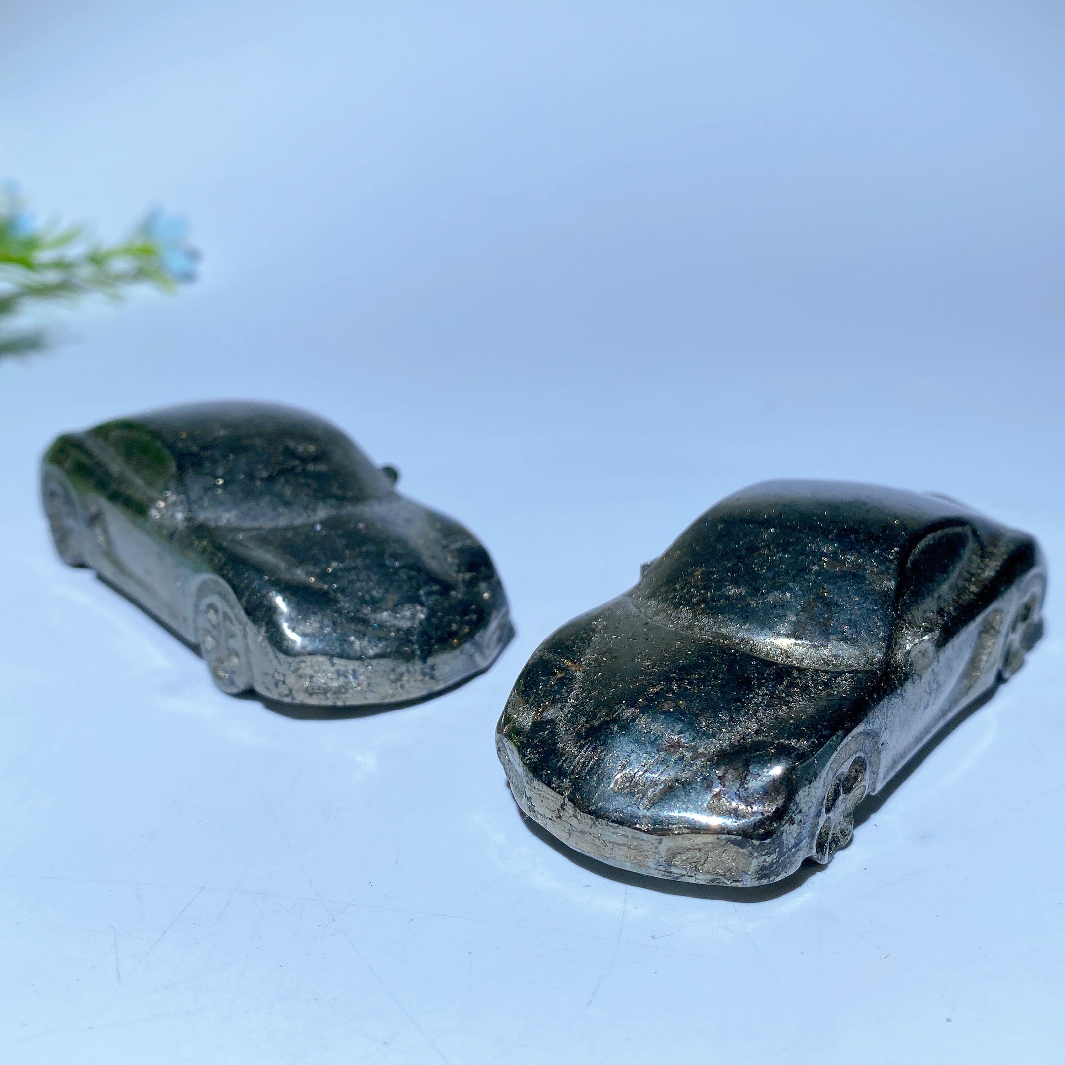 3.1" Pyrite Carving Figurine for Healing Energy