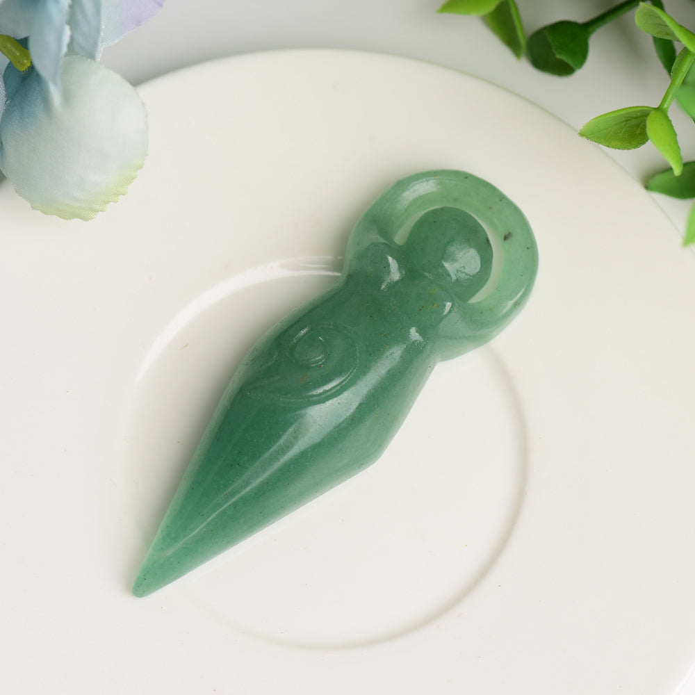 3.2-inch Mixed Crystal Goddess Figurine Carvings for Healing