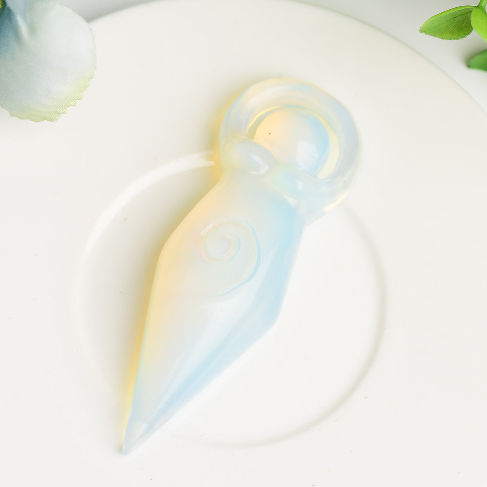 3.2-inch Mixed Crystal Goddess Figurine Carvings for Healing