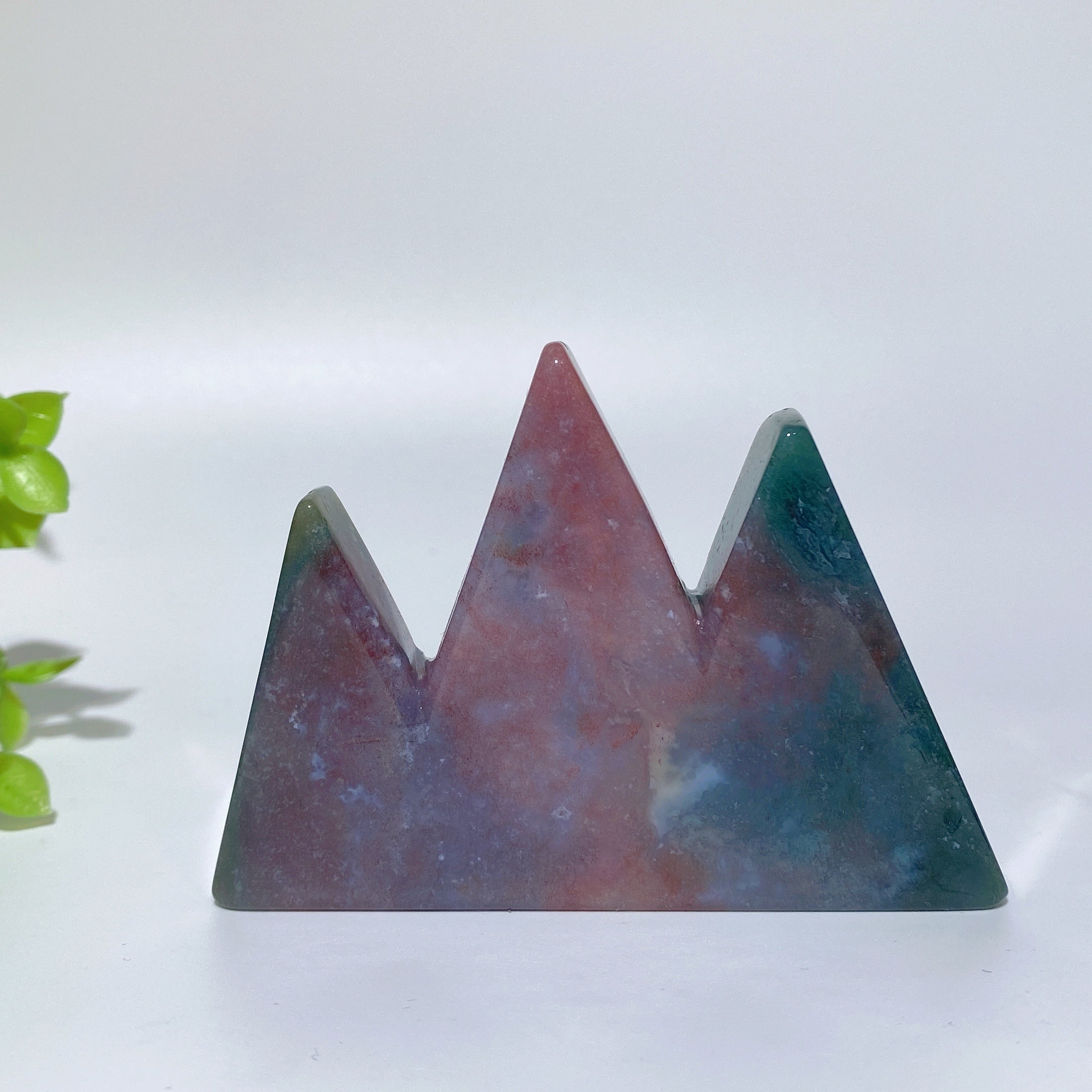 3.2-inch Mixed Crystal Mountain Carving for Healing Decor