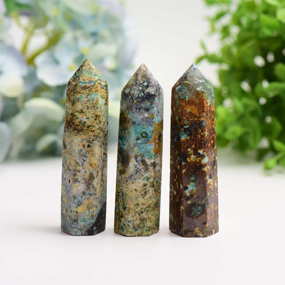 3.3-4.0 Inch Imperial Jasper Crystal Point for Healing