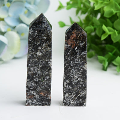 3.3-4 Inch Lepidolite in Sunstone Polished Crystal Point