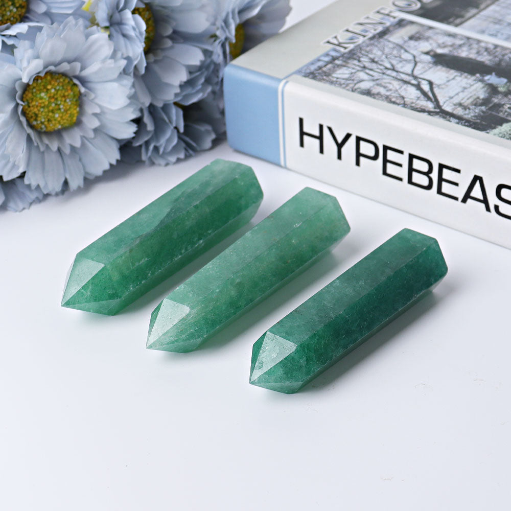 3-3.5 Inch Green Strawberry Crystal Point for Healing