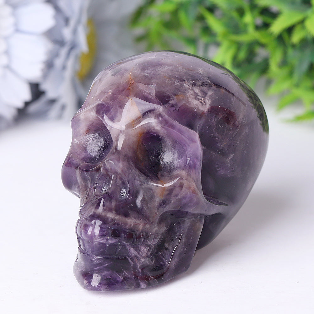 3.4 inch Amethyst Crystal Skull Carving for Healing