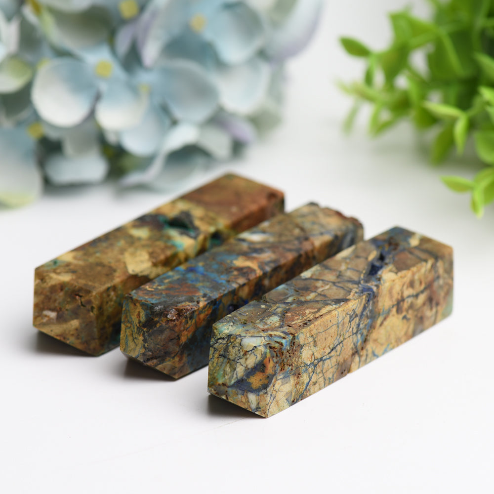 3-4 Inch Azurite Malachite Crystal Point for Healing