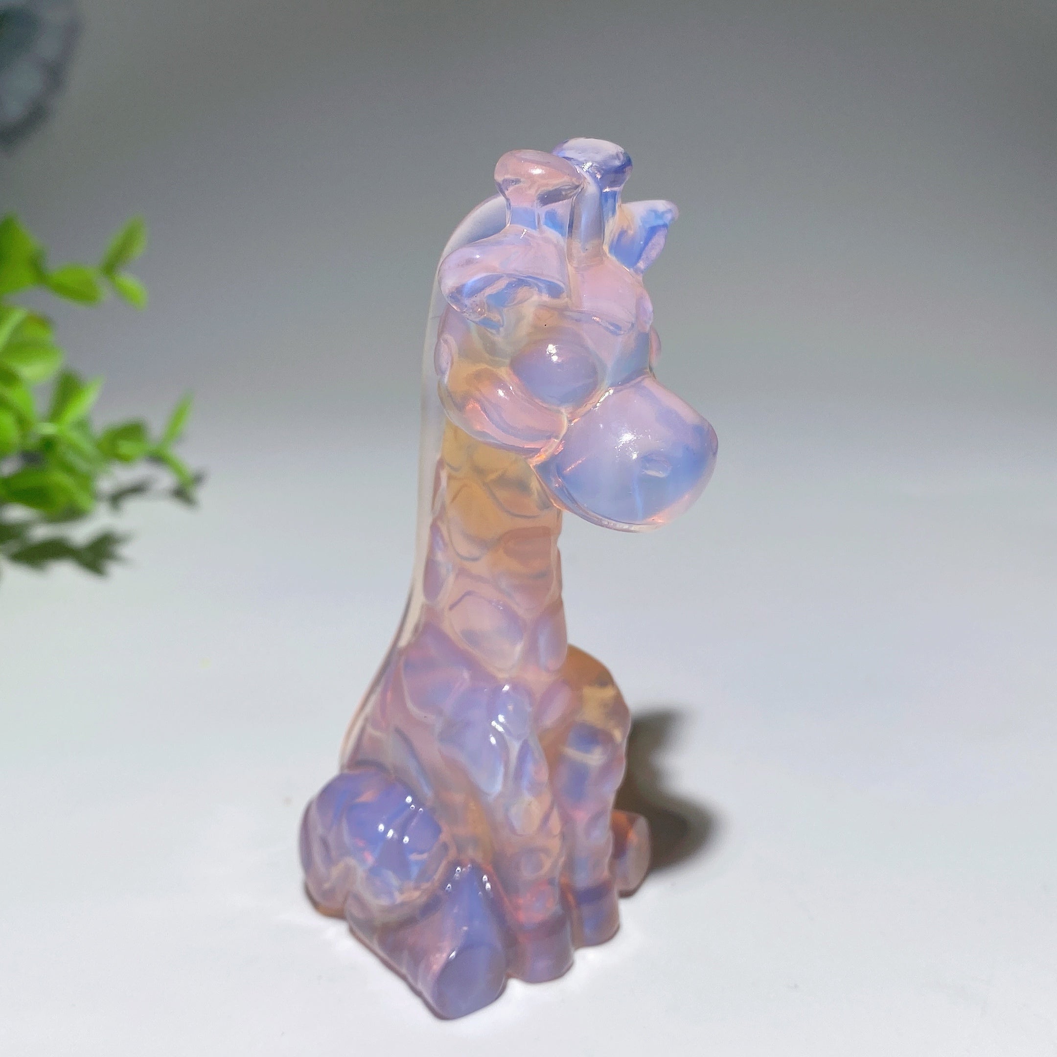 3.4 Inch Mixed Crystal Giraffe Figurines for Spiritual Healing