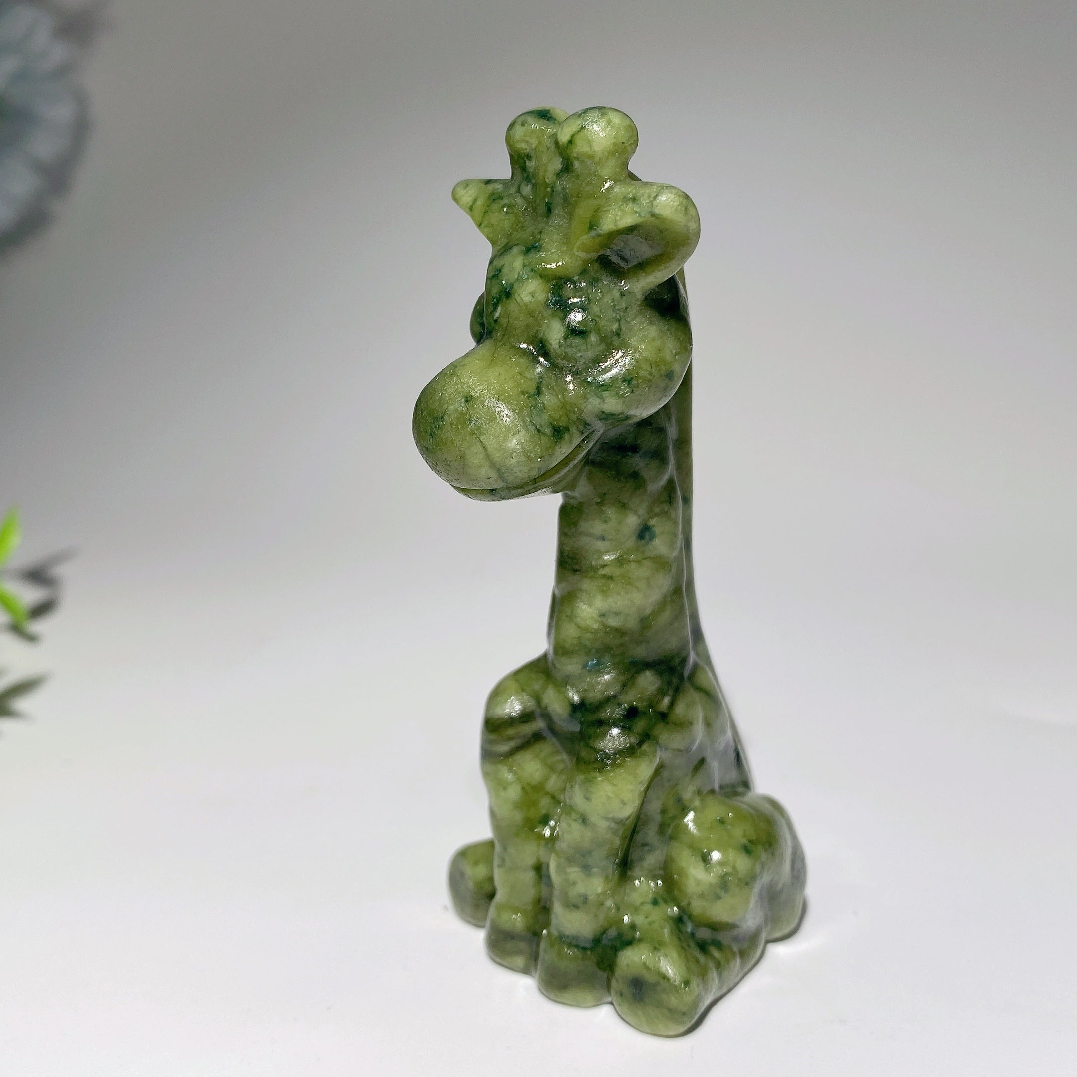 3.4 Inch Mixed Crystal Giraffe Figurines for Spiritual Healing