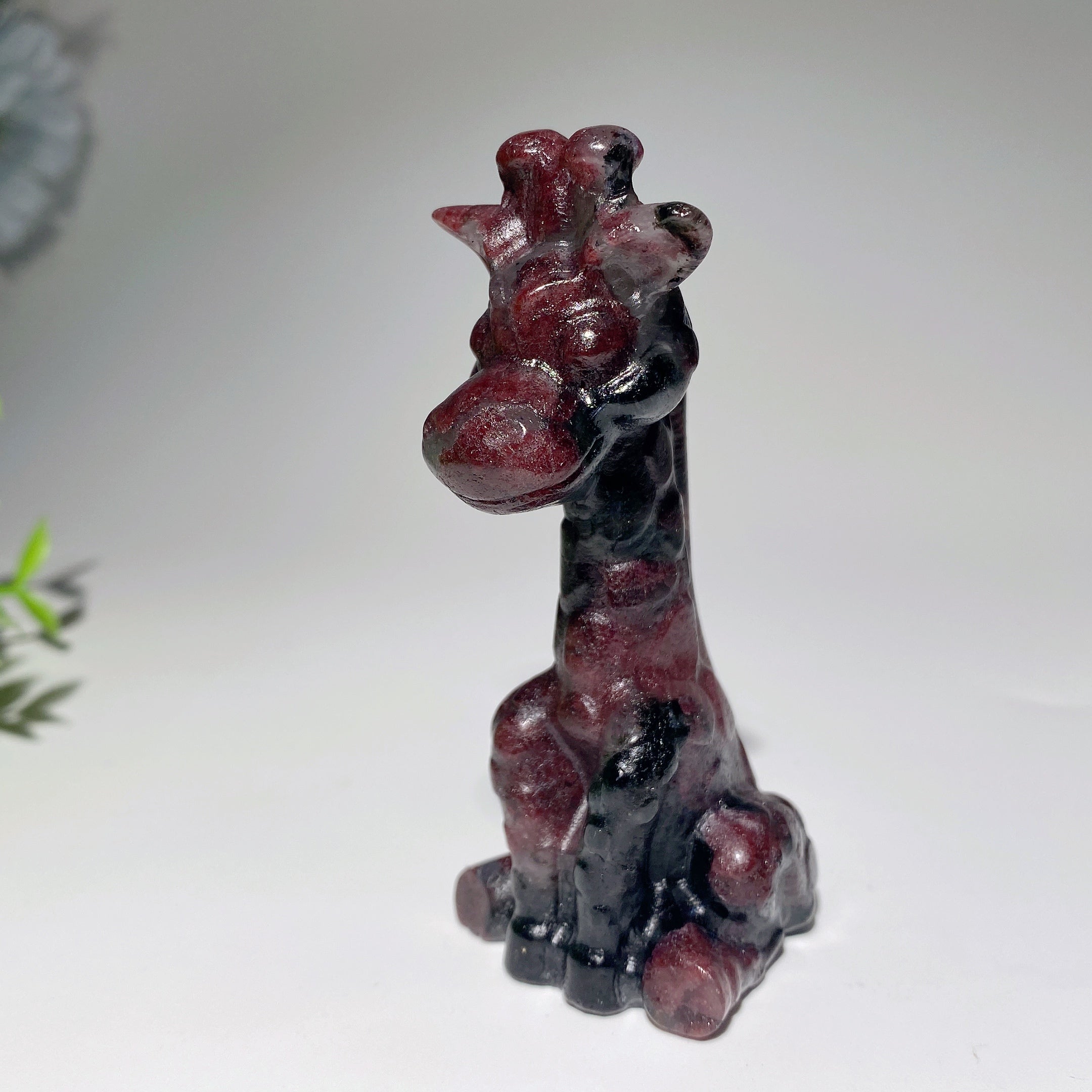 3.4 Inch Mixed Crystal Giraffe Figurines for Spiritual Healing