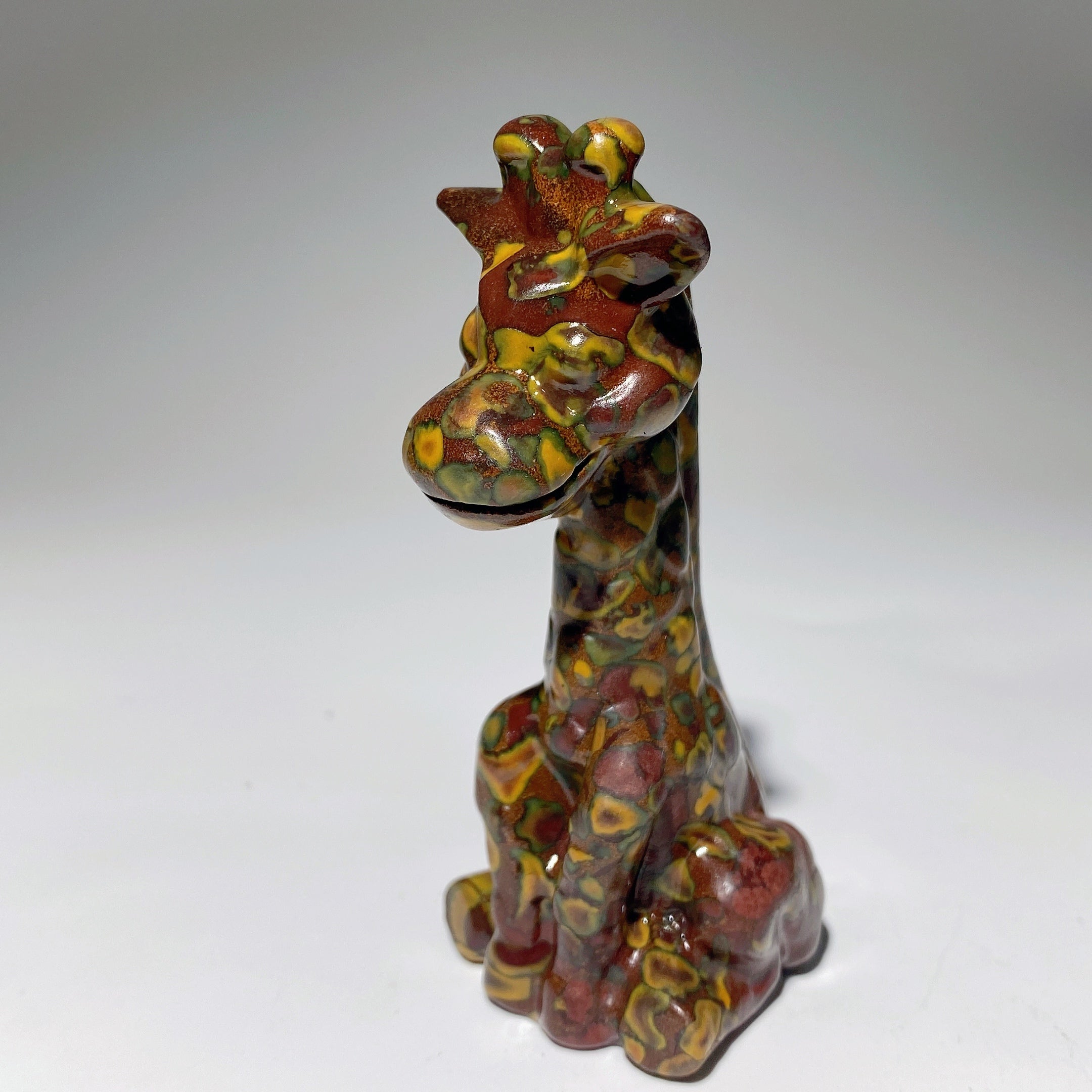 3.4 Inch Mixed Crystal Giraffe Figurines for Spiritual Healing