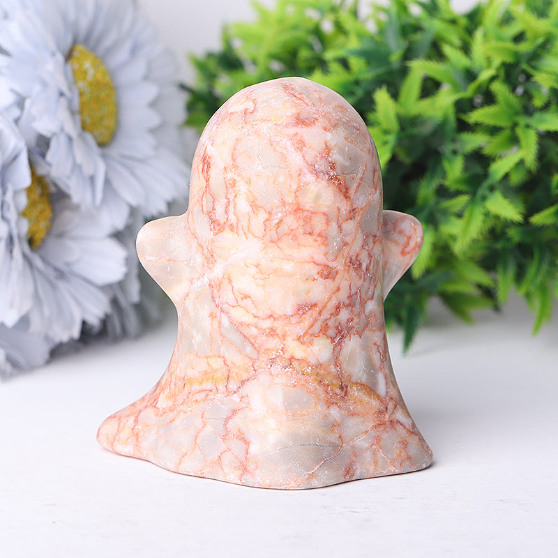 3.4 Inch Red Line Ghost Crystal Figurine for Halloween