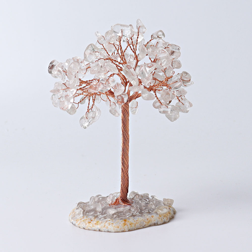 3.5-4.0 Inch Crystal Tree with Agate Base Gemstone Chips