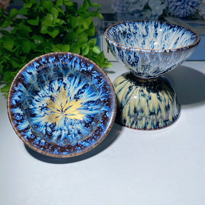 3.5 Inch Ceramic Crystal Healing Meditation Cup