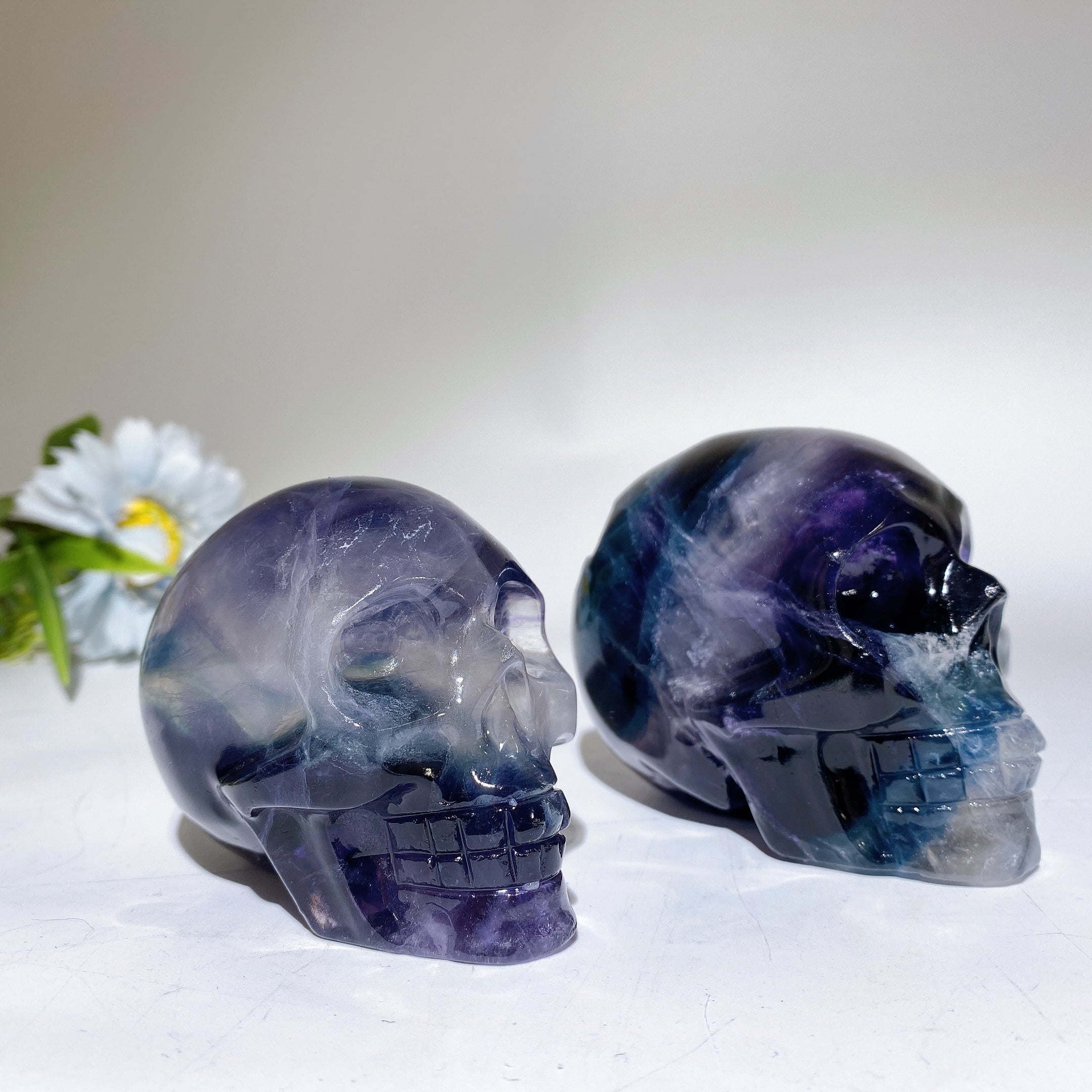 3.5 inch Fluorite Skull Crystal for Healing & Meditation