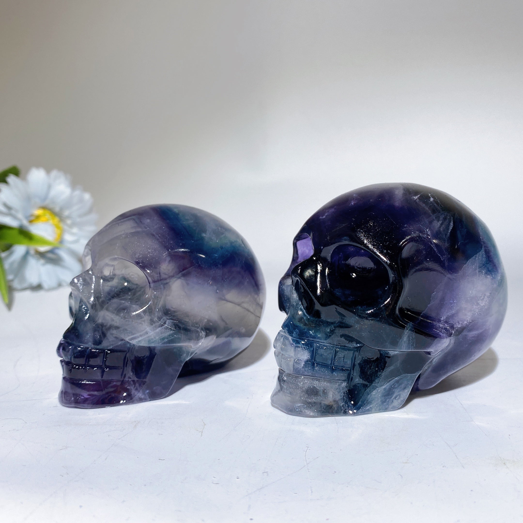 3.5 inch Fluorite Skull Crystal for Healing & Meditation