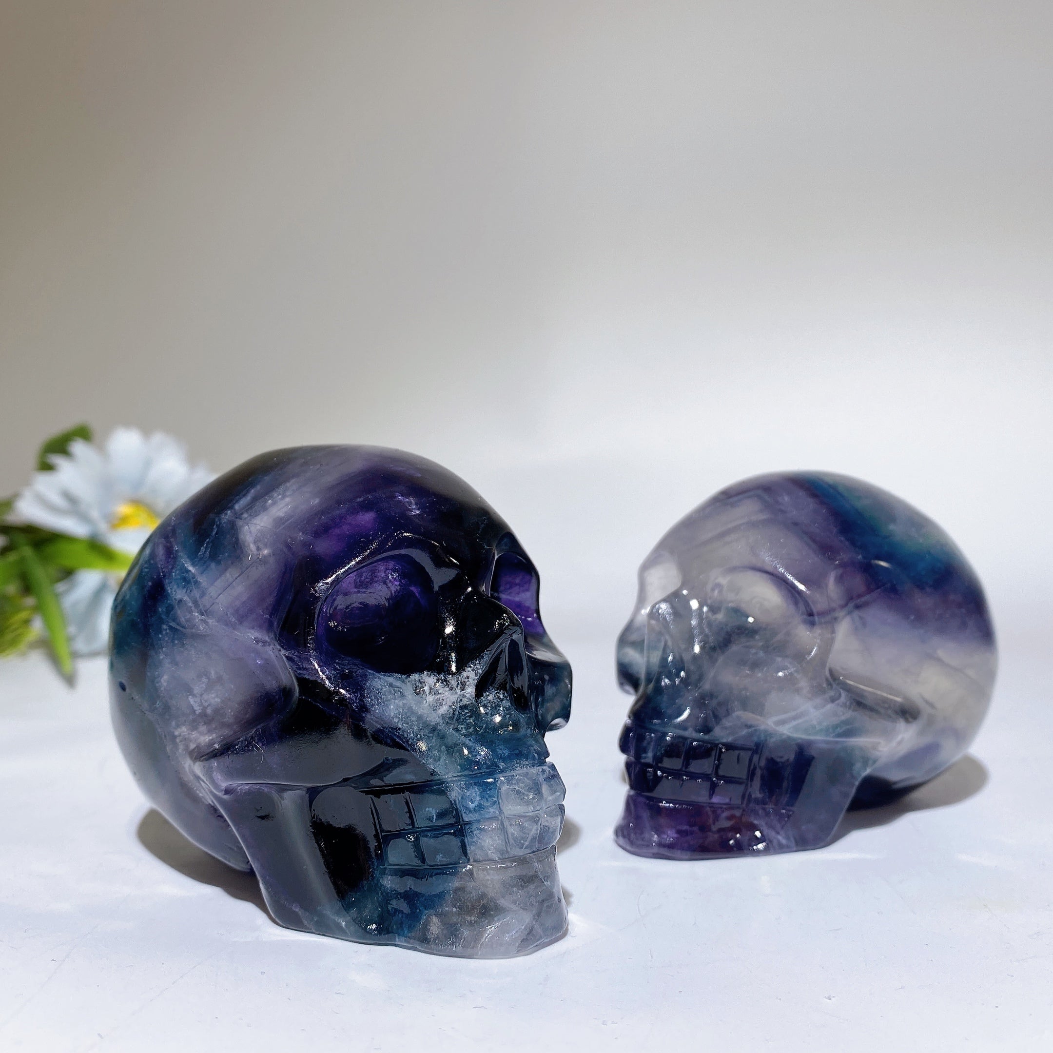 3.5 inch Fluorite Skull Crystal for Healing & Meditation