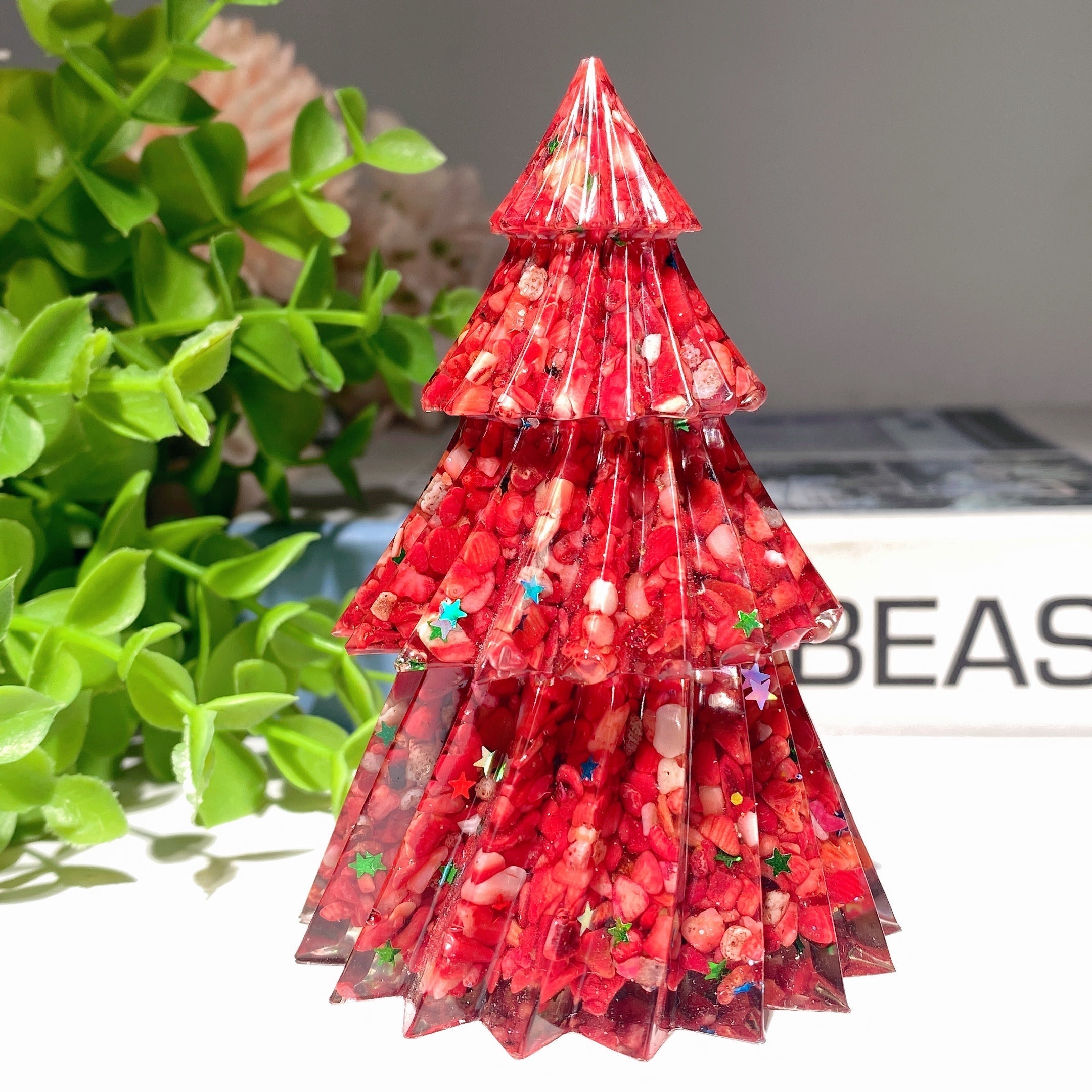 3.5 Inch Mixed Crystal Resin Spiritual Tree Sculpture Meditation