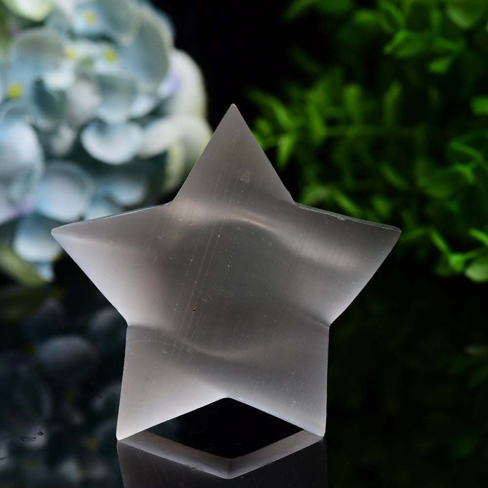 3.5-inch Selenite Star Candle Holder for Crystal Decor