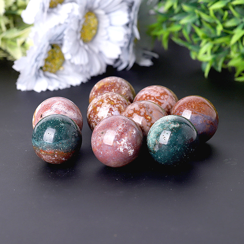 3.5" Ocean Jasper Crystal Sphere for Healing & Energy