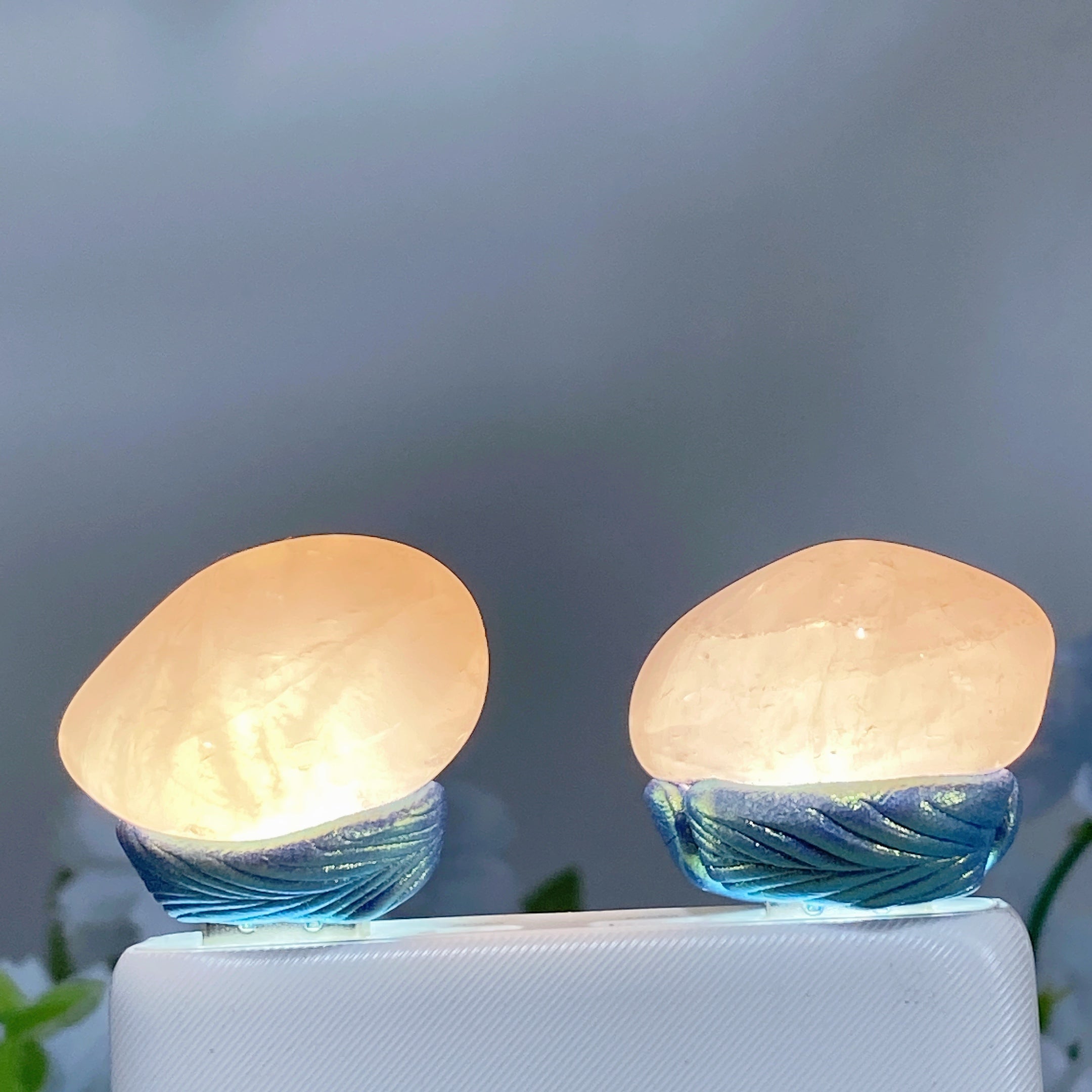 3.5cm Rose Quartz Crystal Night Lamp for Healing