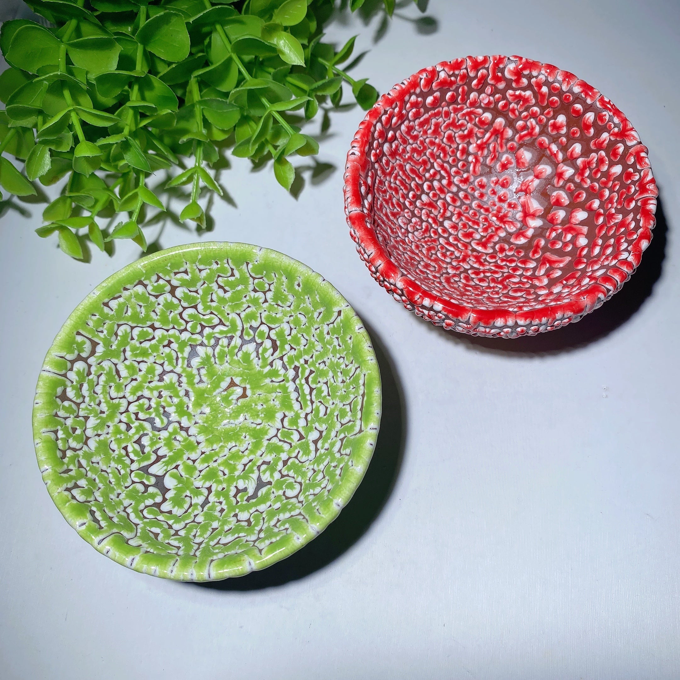 3.7 inch Ceramic Cup Crystal Healing for Zen Decor