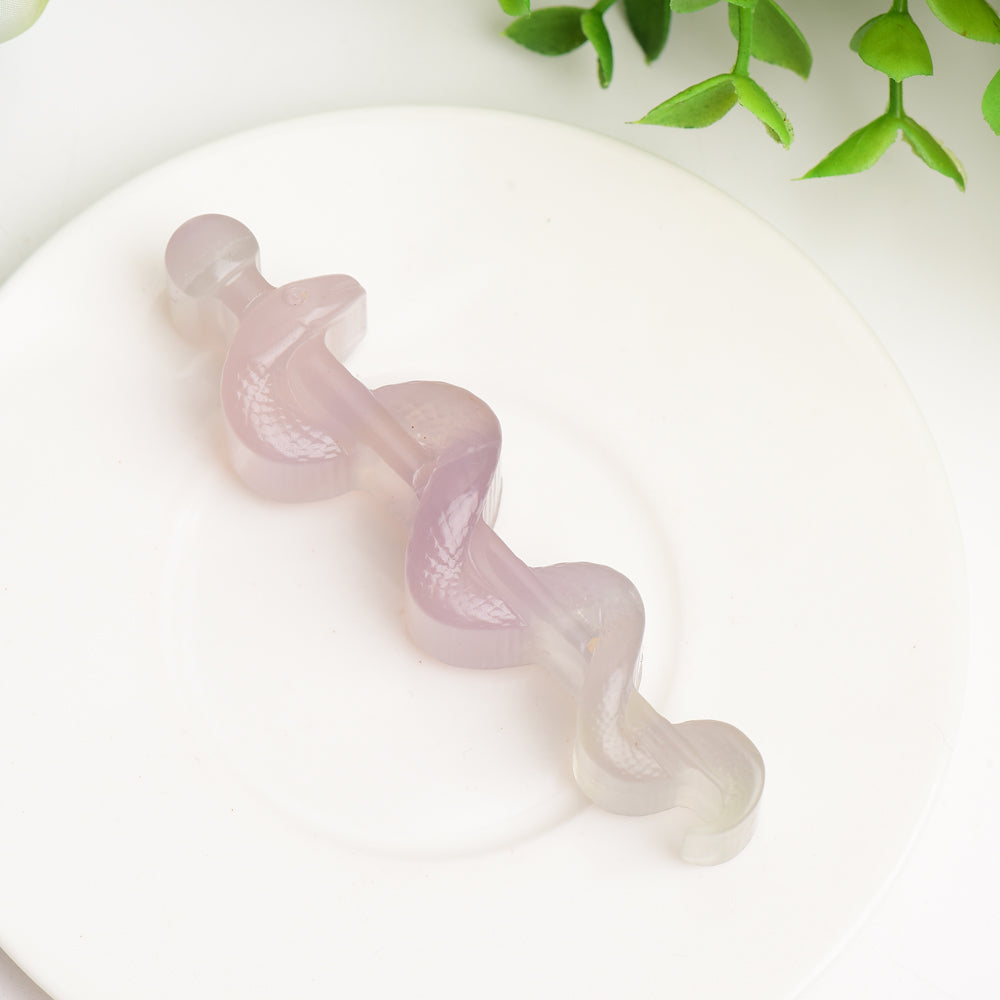3.7 inch Fluorite Crystal Sword with Snake Carving