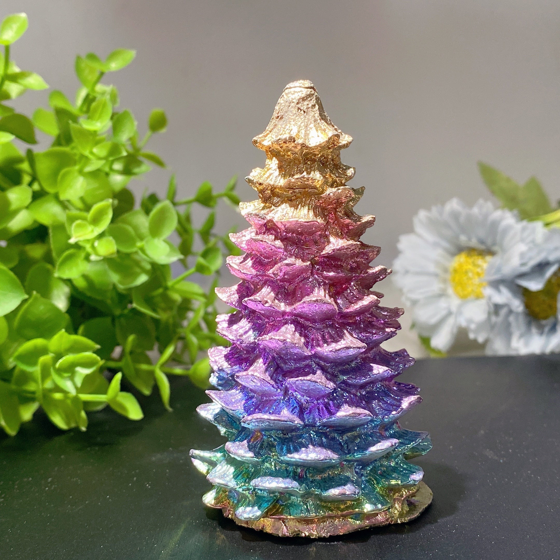 3.8 inch Bismuth Crystal Tree Carving for Healing
