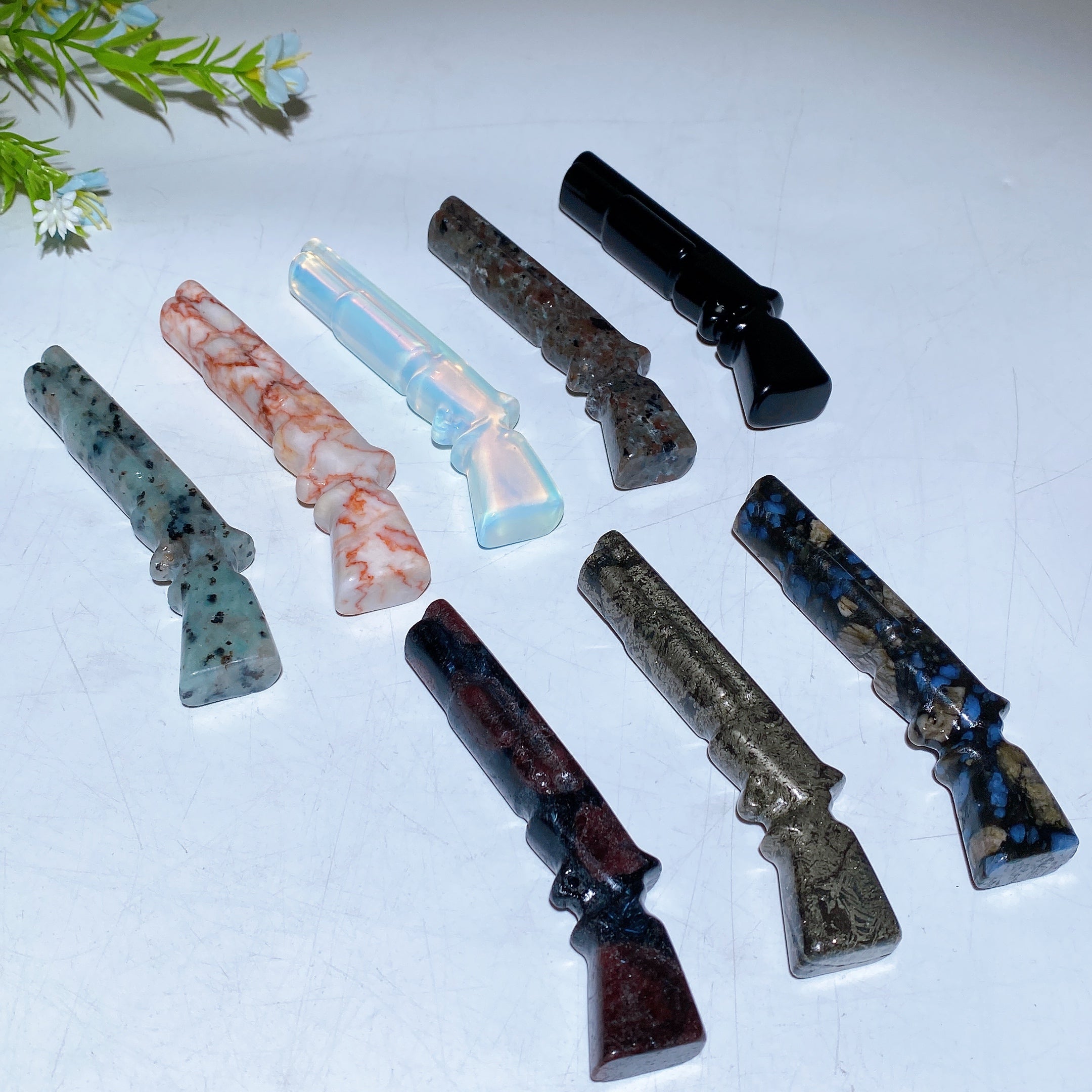 3.8 inch Crystal Shotgun Carving Figurine for Healing Energy