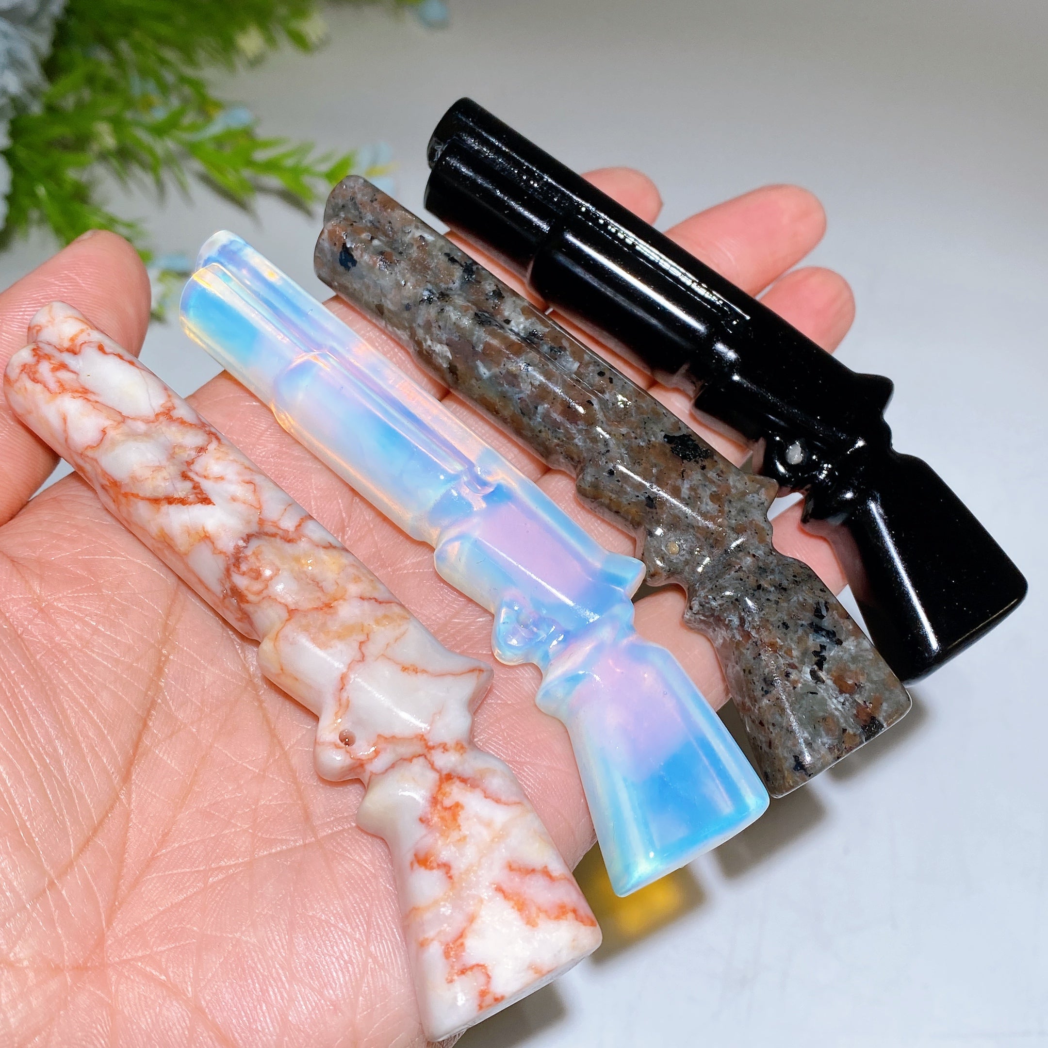 3.8 inch Crystal Shotgun Carving Figurine for Healing Energy
