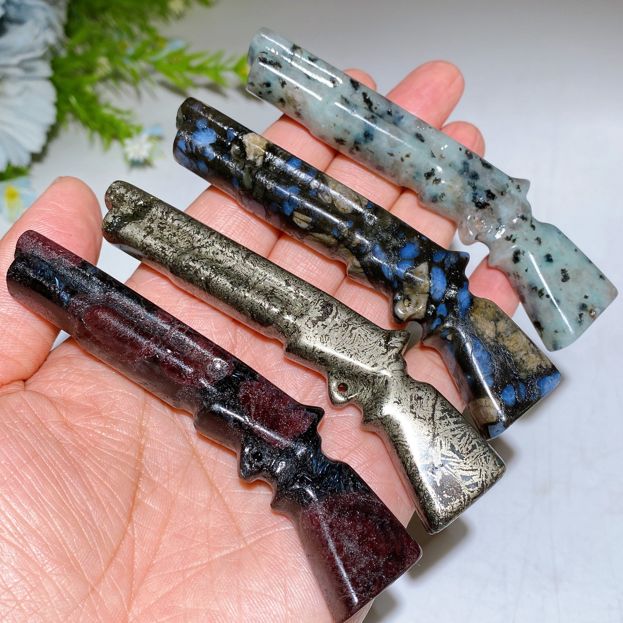 3.8 inch Crystal Shotgun Carving Figurine for Healing Energy