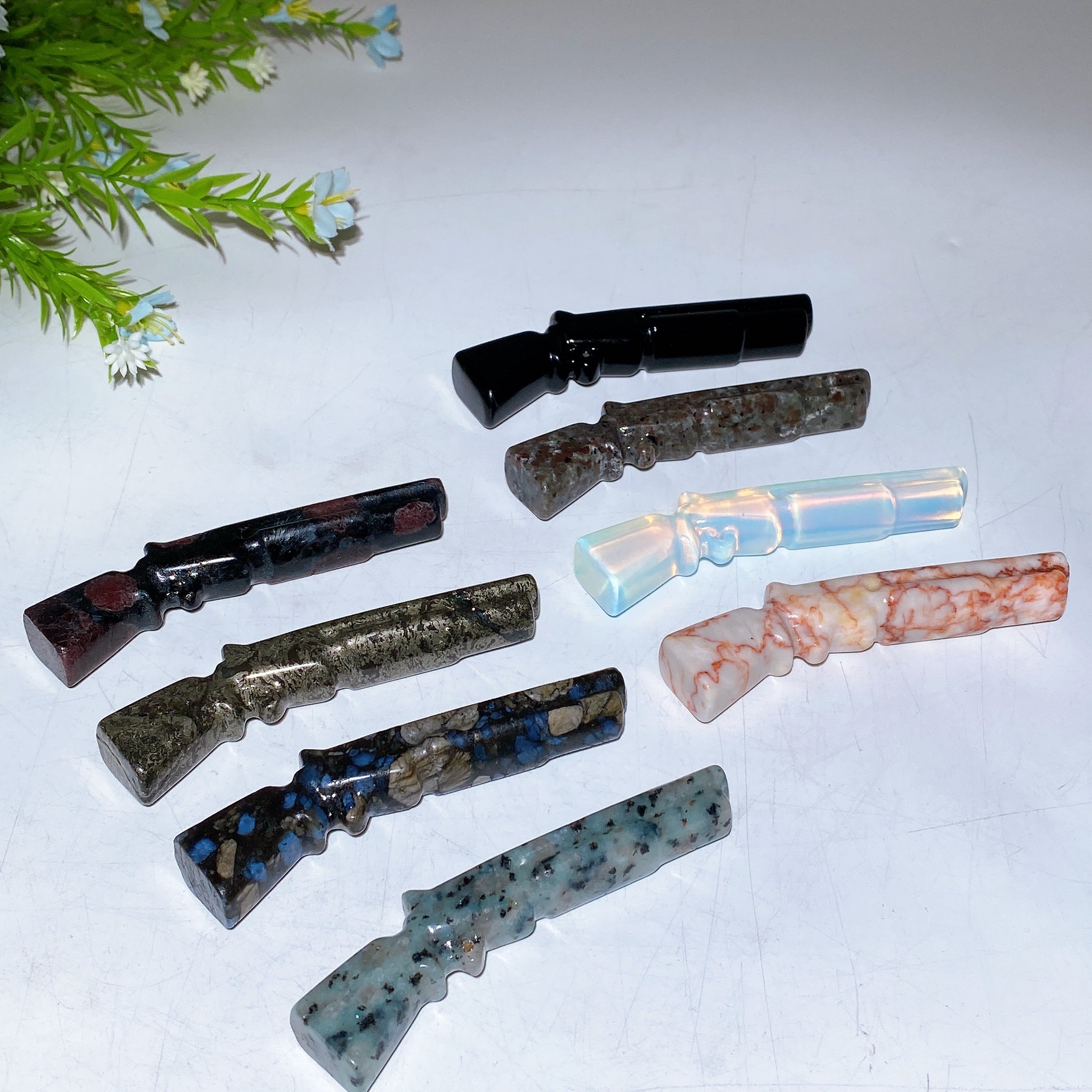 3.8 inch Crystal Shotgun Carving Figurine for Healing Energy
