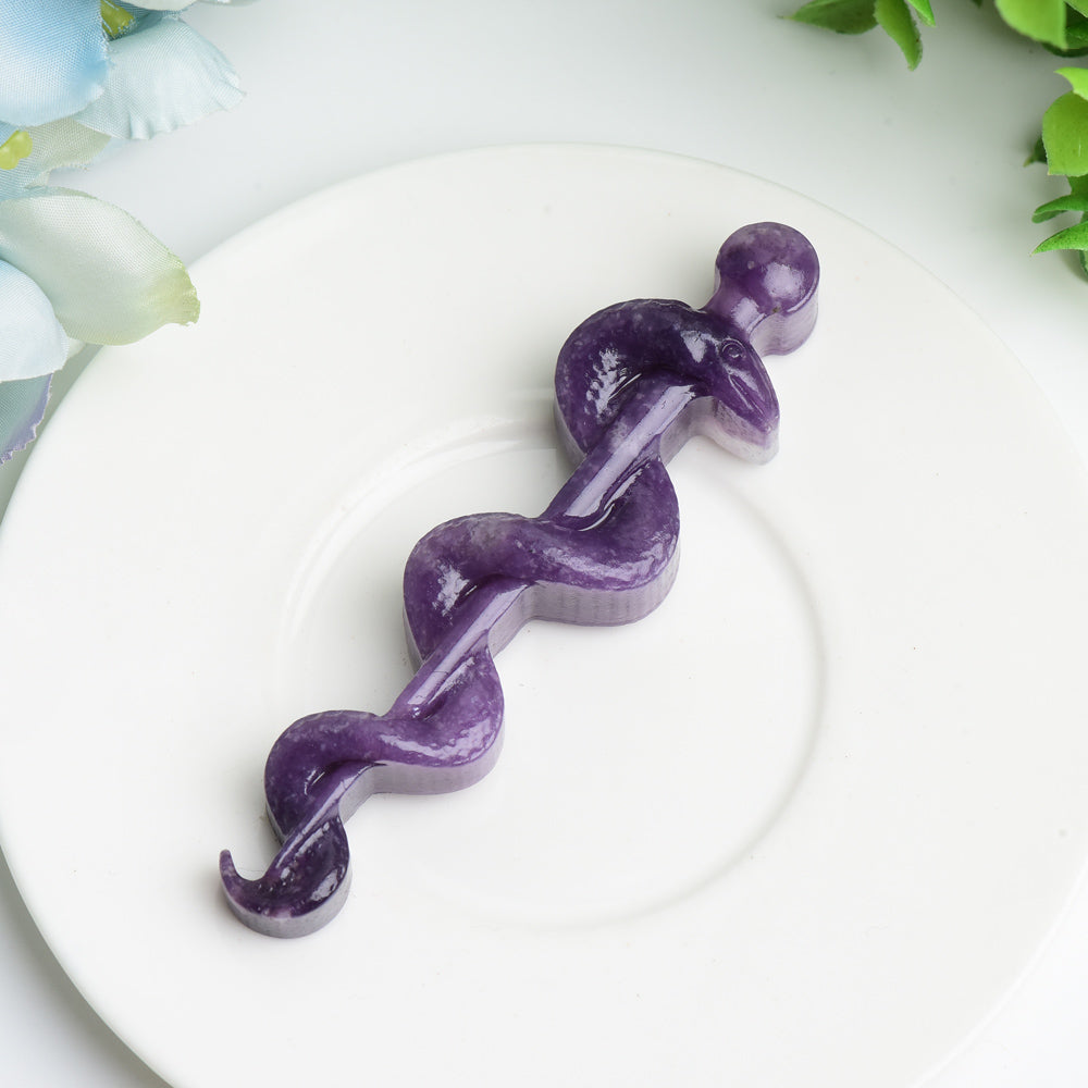 3.8 inch Mixed Crystal Snake Carving for Healing and Energy