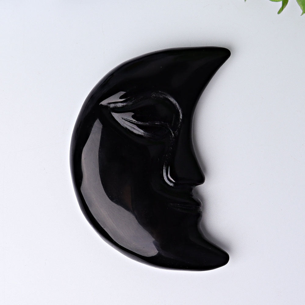 3.8 Inch Moon Face Crystal Figurines for Healing