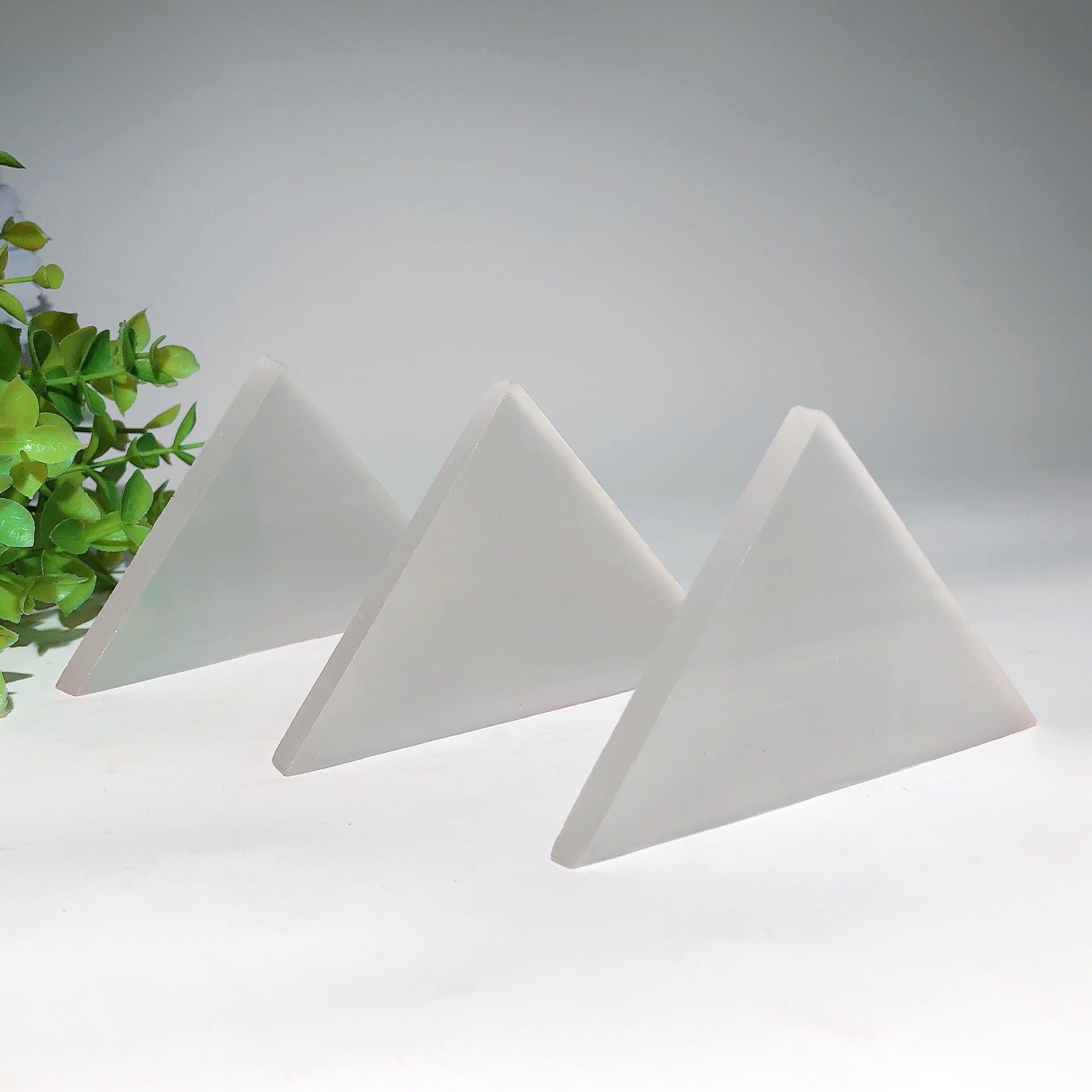 3.8 Inch Selenite Triangle Slab Crystal for Healing