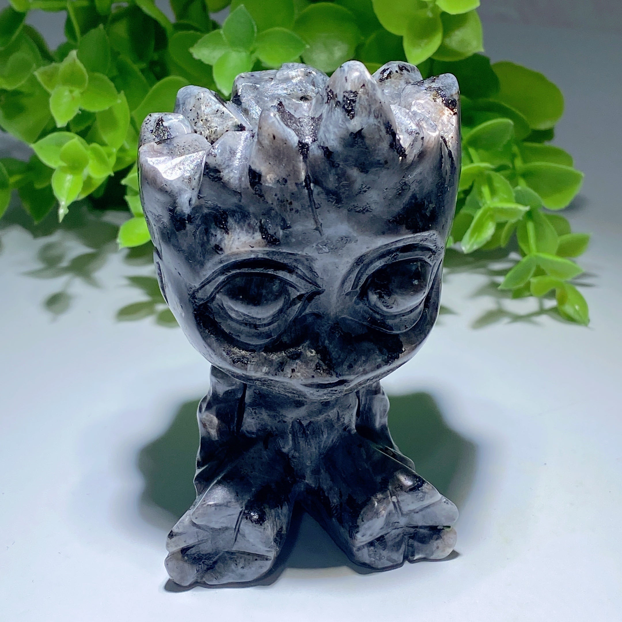 3.8" Mixed Crystal Groot Candle Holder for Energy Healing