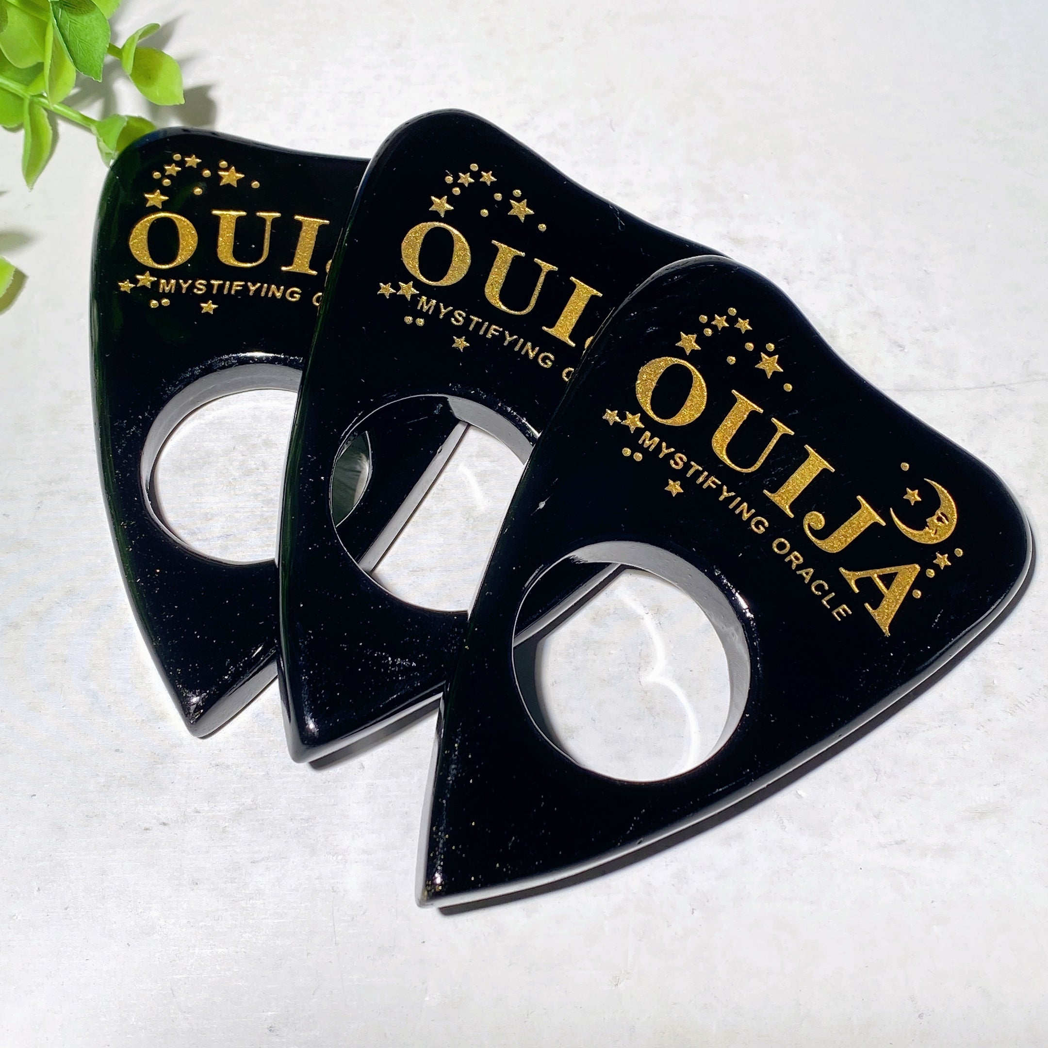 3.9-inch Black Obsidian Ouija Board Crystal Healing Planchette