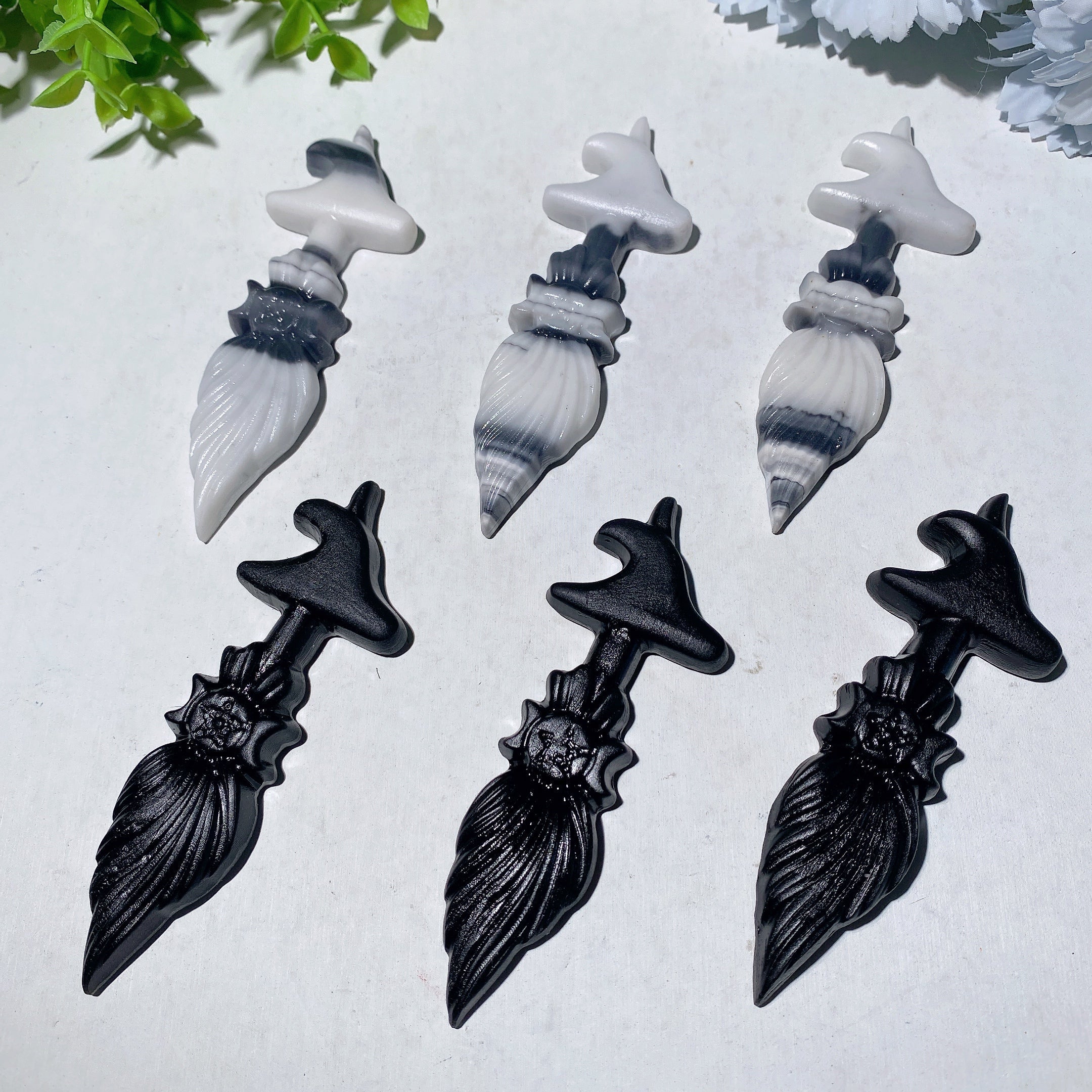 3.9 Inch Black Obsidian Taiji Stone Crystal Figurine