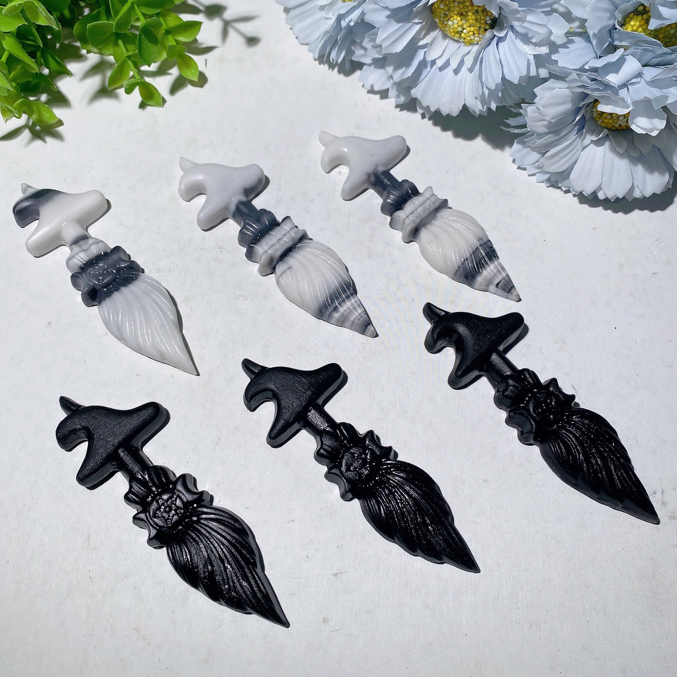 3.9 Inch Black Obsidian Taiji Stone Crystal Figurine