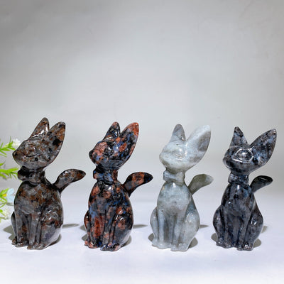3.9 inch Carved Crystal Cat Figurine for Healing