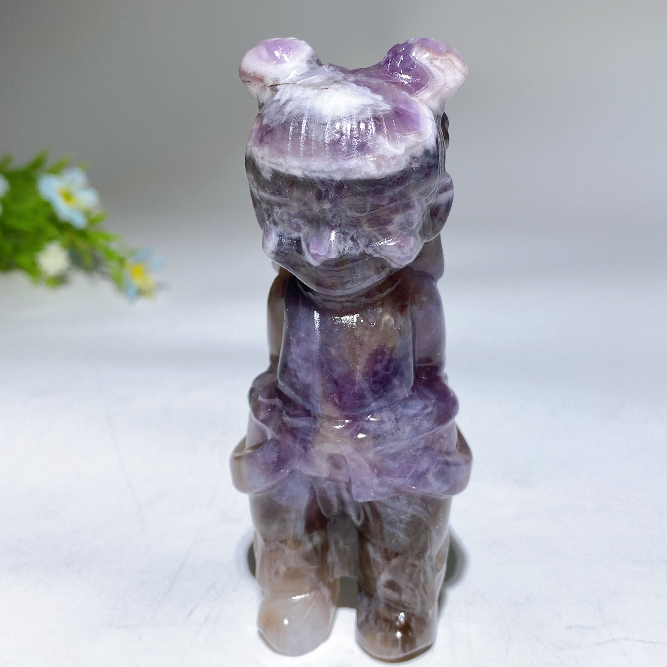 3.9-inch Crystal Nezha Carving Figurine Healing Sculpture