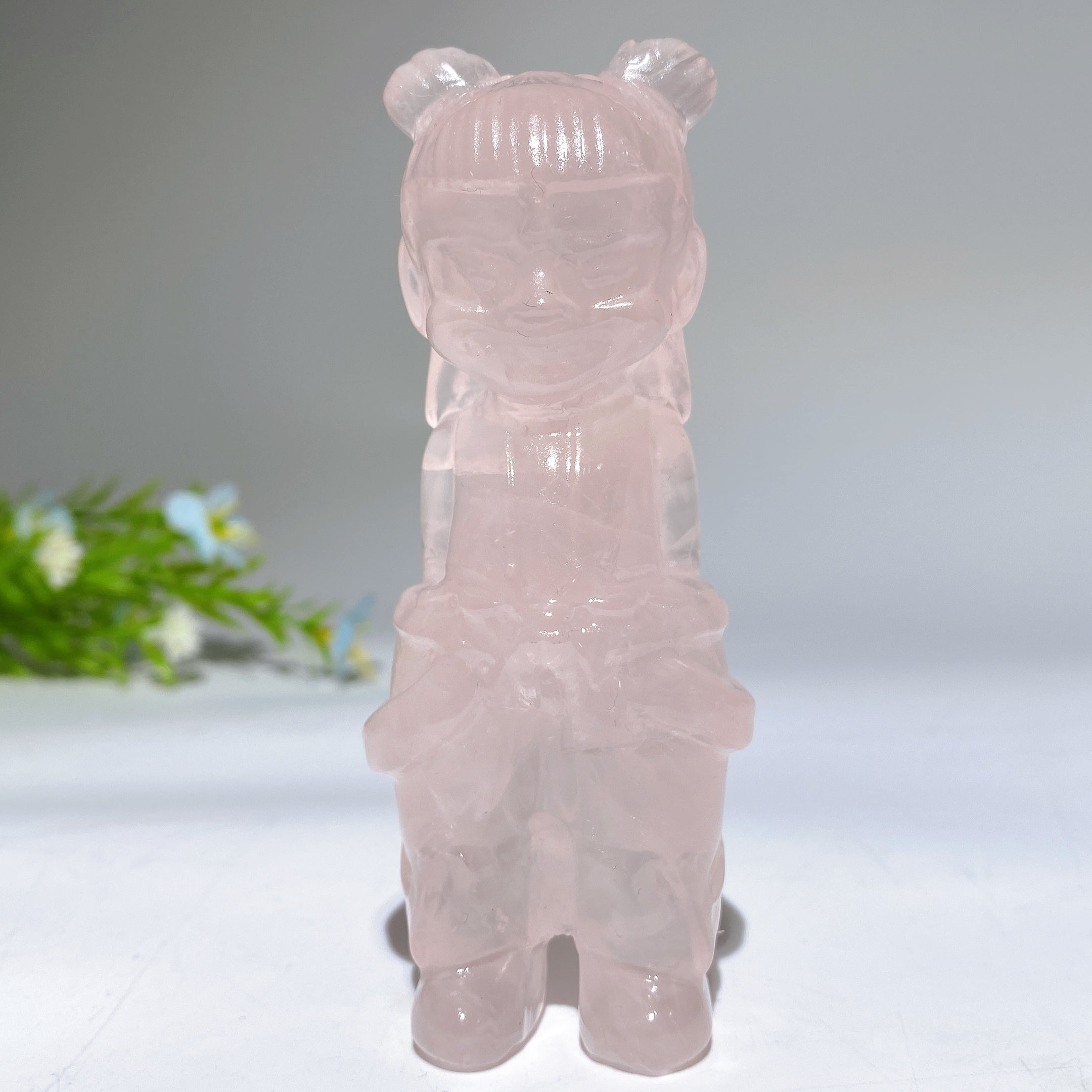 3.9-inch Crystal Nezha Carving Figurine Healing Sculpture