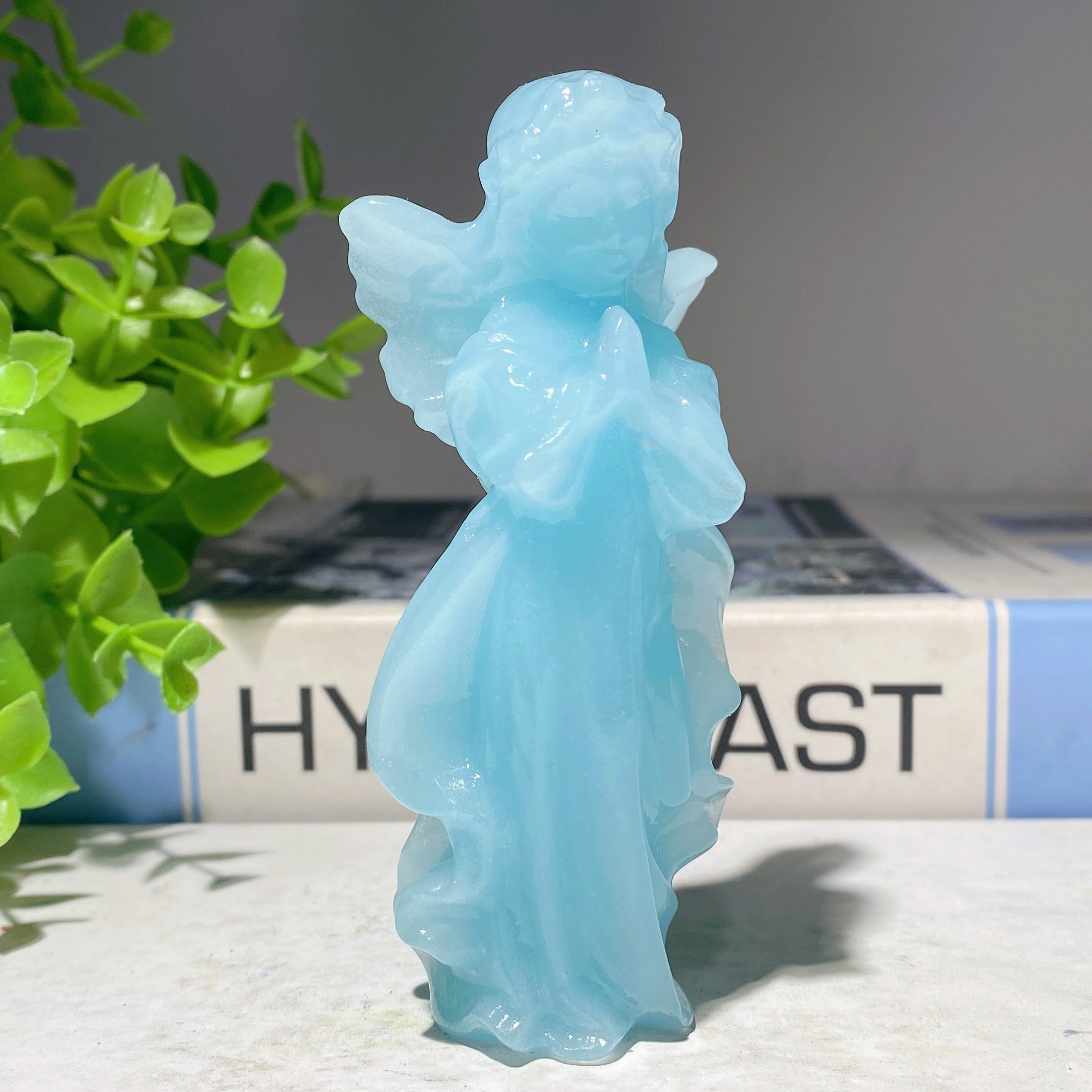 3.9 Inch Mixed Crystal Angel Fairy Figurines for Healing