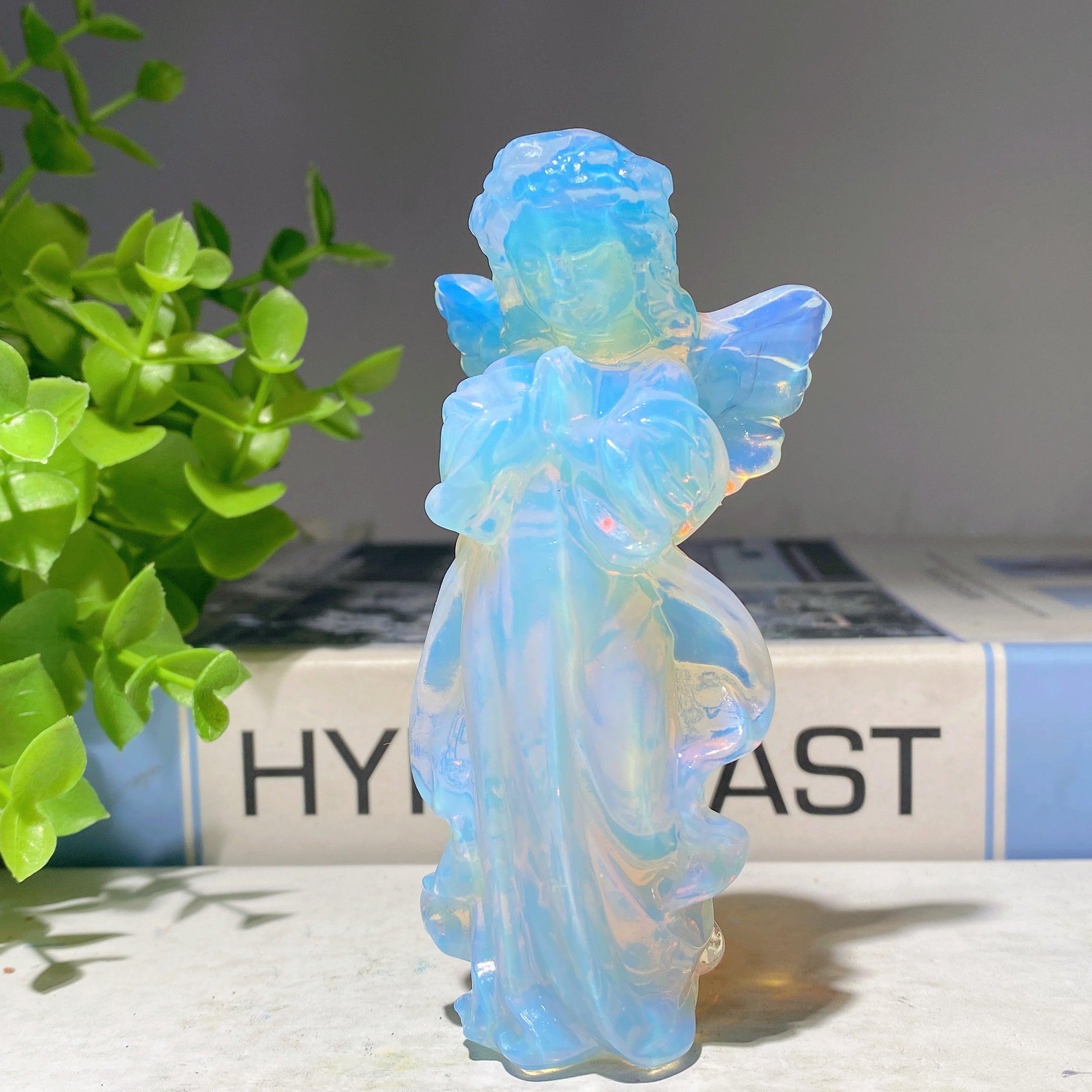 3.9 Inch Mixed Crystal Angel Fairy Figurines for Healing