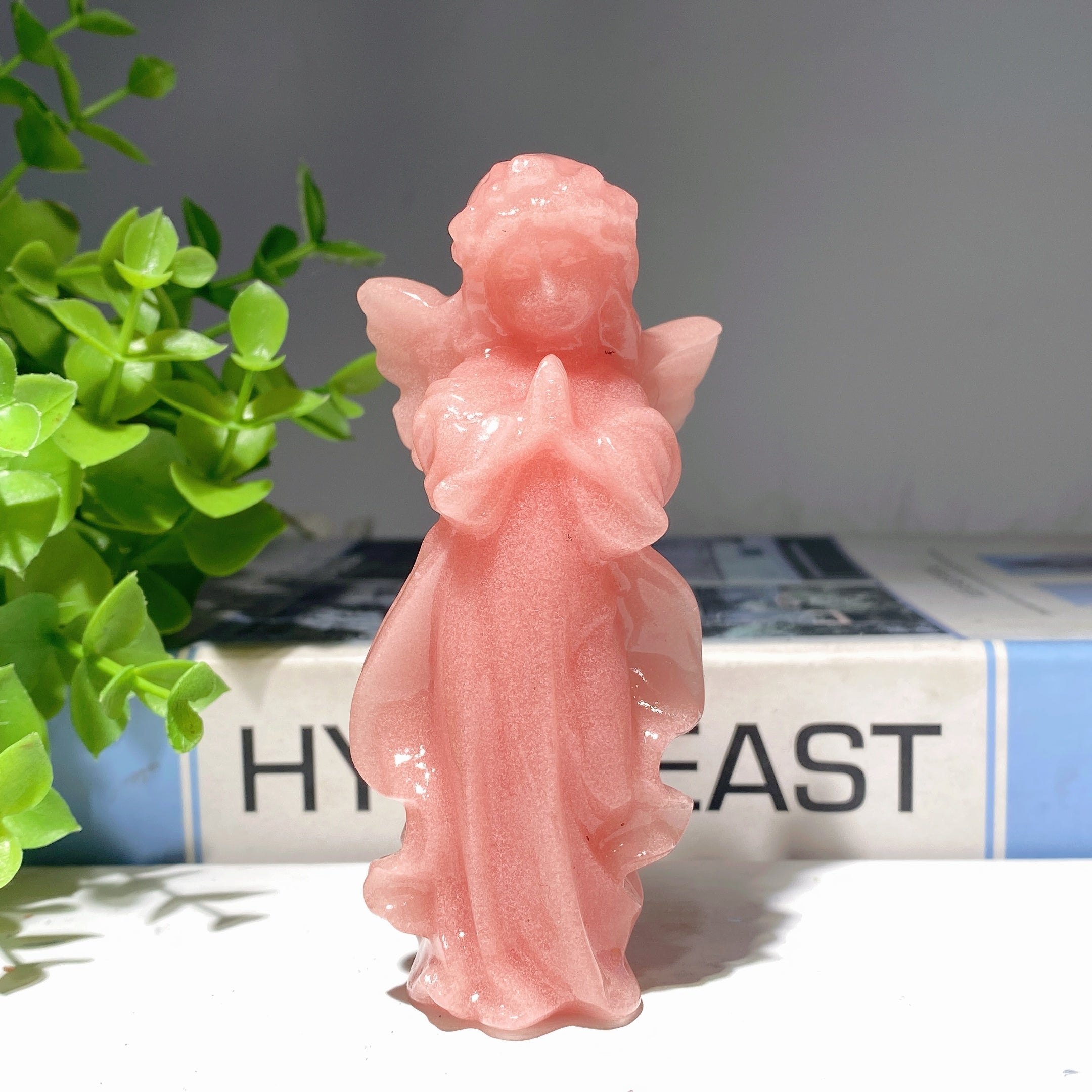 3.9 Inch Mixed Crystal Angel Fairy Figurines for Healing