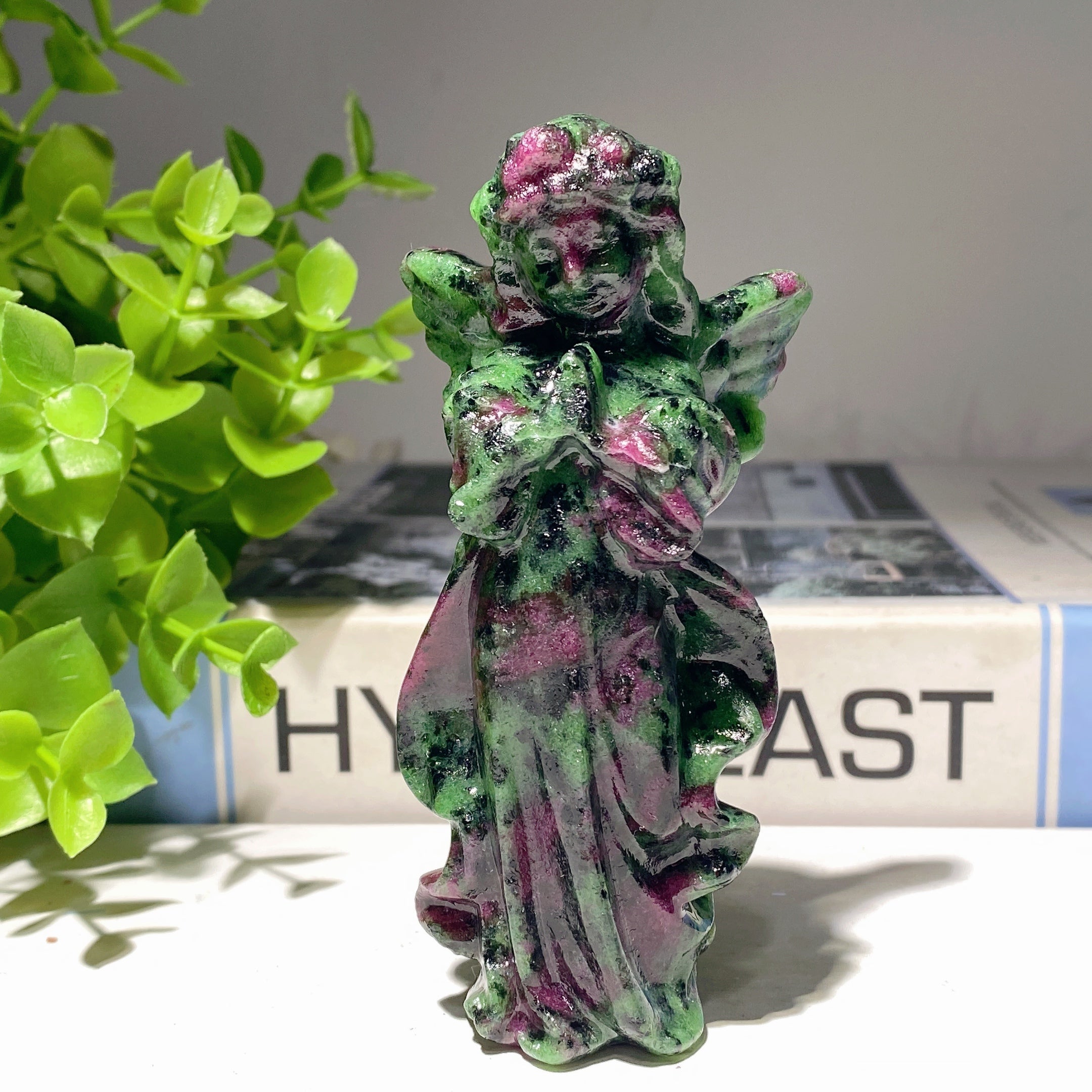 3.9 Inch Mixed Crystal Angel Fairy Figurines for Healing