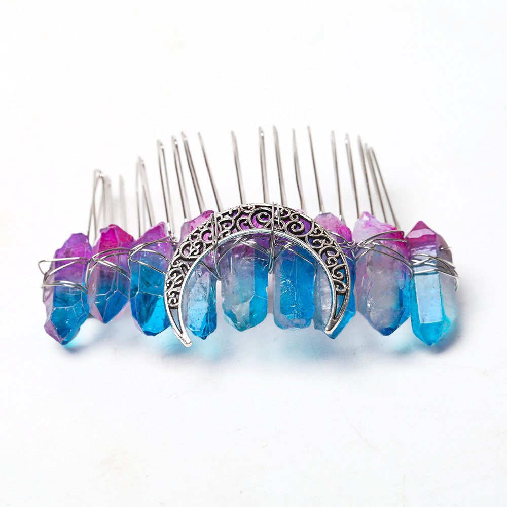 3-Inch Aura Angel Crystal Crown Comb for Chakra Healing